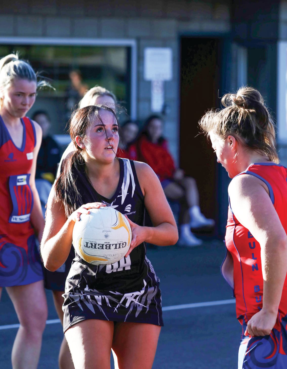 Poowong’s Mia Blackwood (A Grade) eyes off her shot. Photo: Jeff Tull
