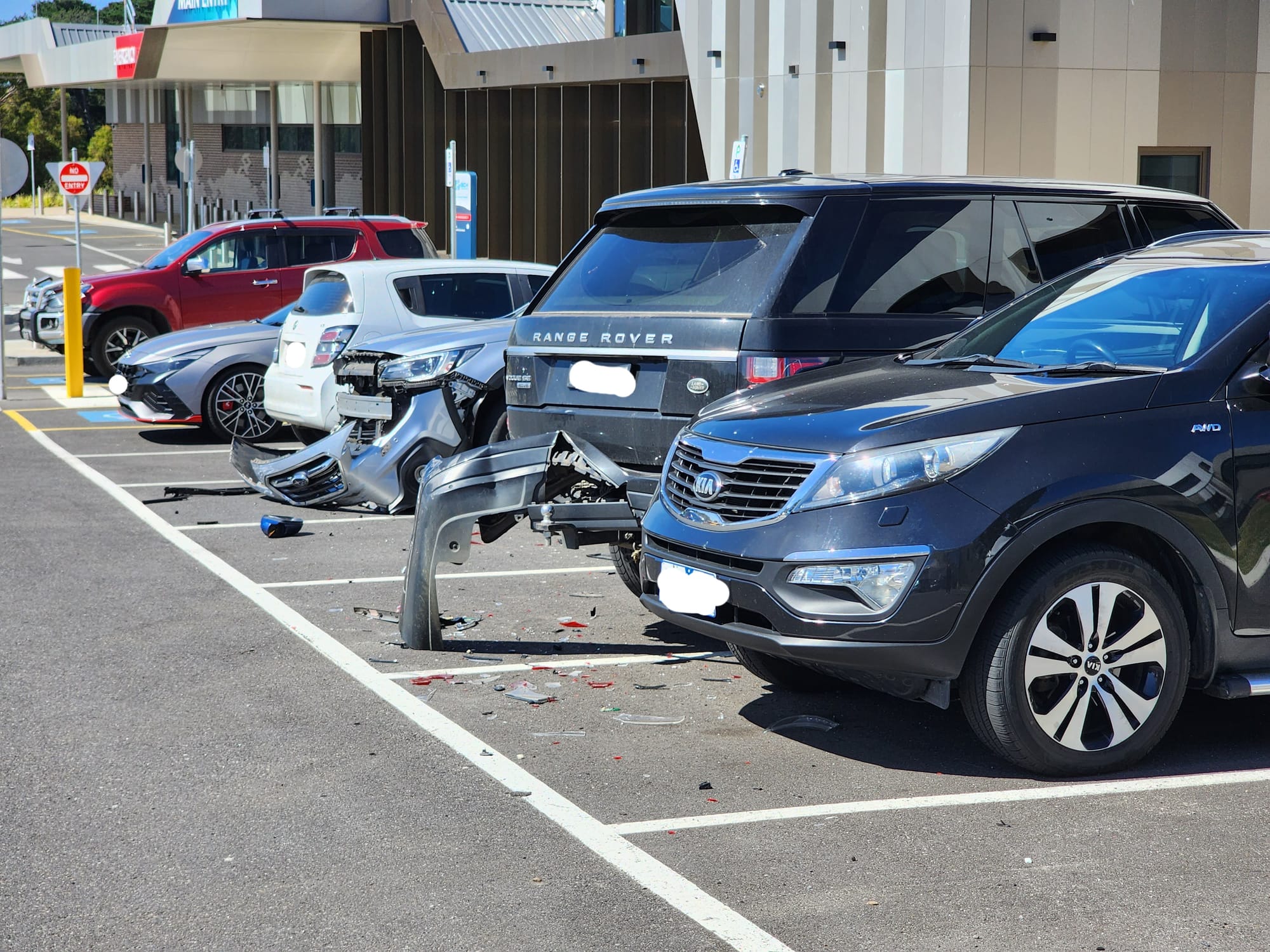 Five vehicles hit at Wonthaggi Hospital