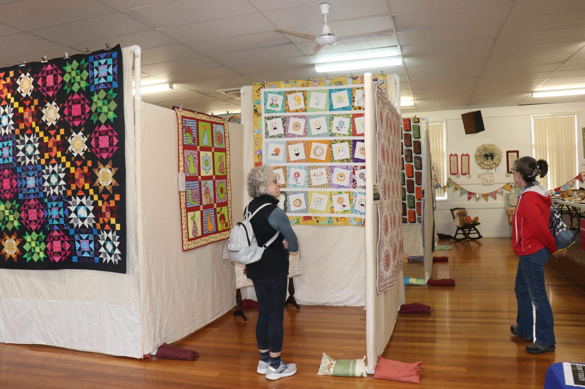 Patchwork Display exhibited at the Newhaven Hall over cup weekend.