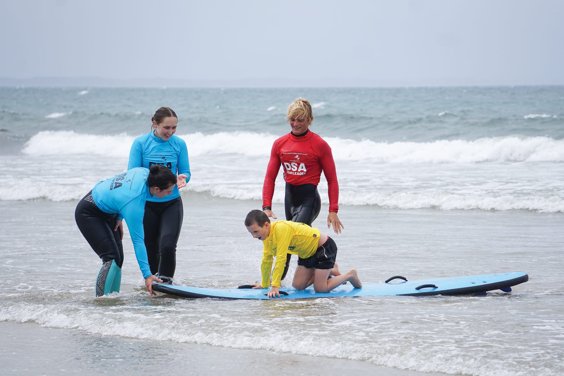 Participants were able to have a go at surfing thanks to volunteers. Ns37_0424