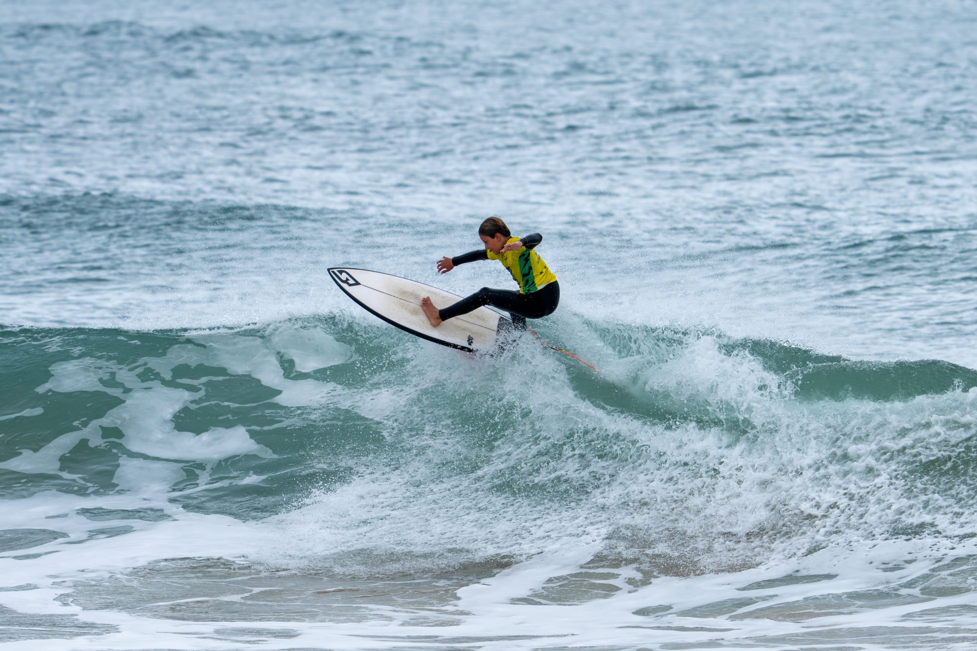 Inverloch's Dusty Rayner - 2nd place in boys U12 with 9.90. Photo Credit: Ange Zorica / Surfing Victoria. 