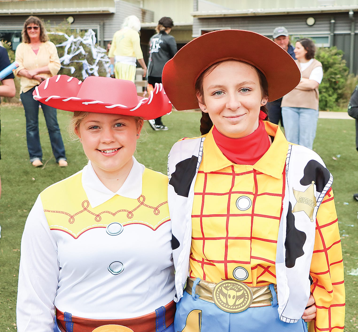 Vocational Major student Charlotte Pors and VCE student Shea White are Jessie and Woody from Toy Story. A14_4424