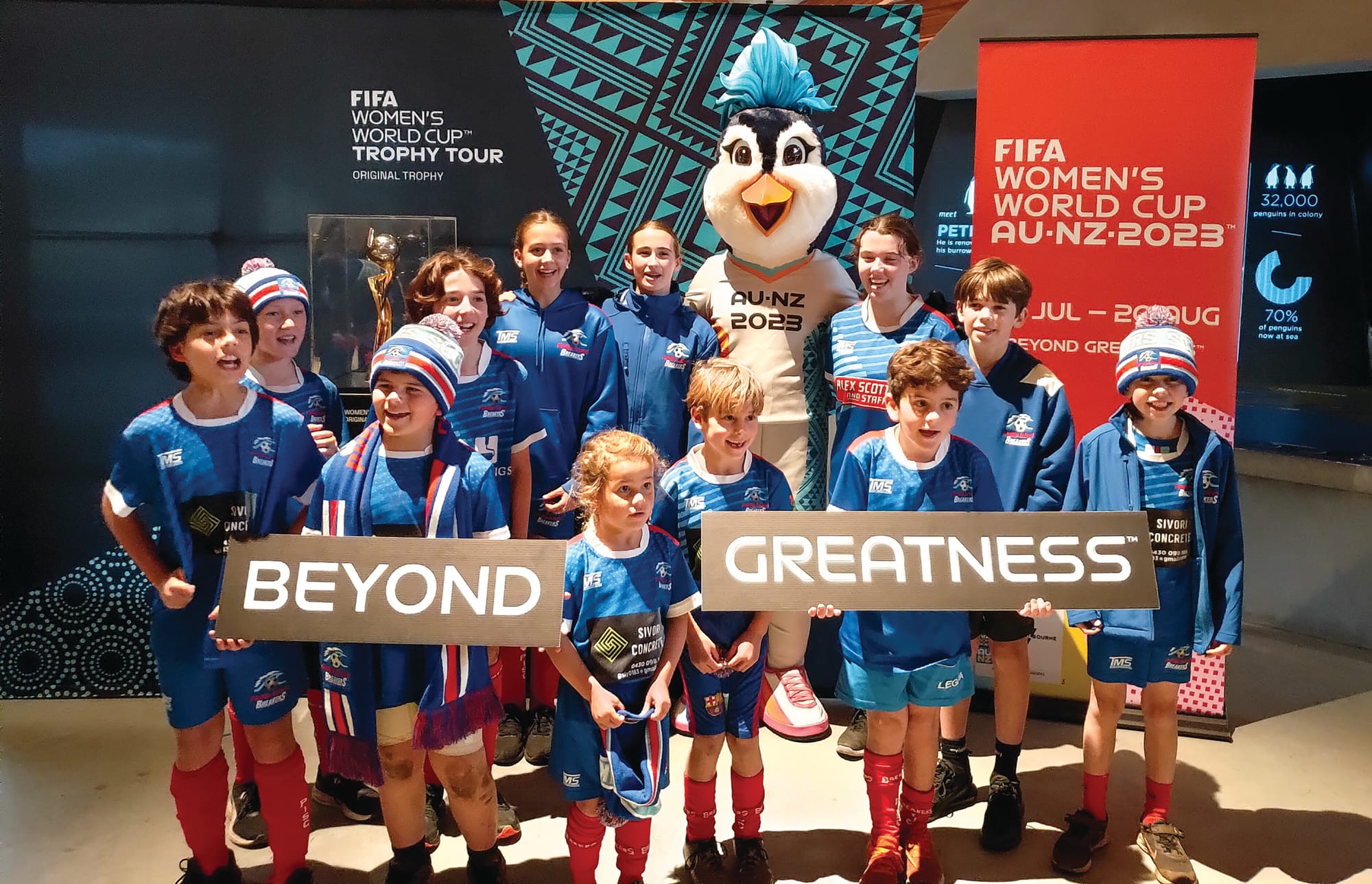 What do Phillip Island’s penguins and soccer have in common? A mascot apparently!