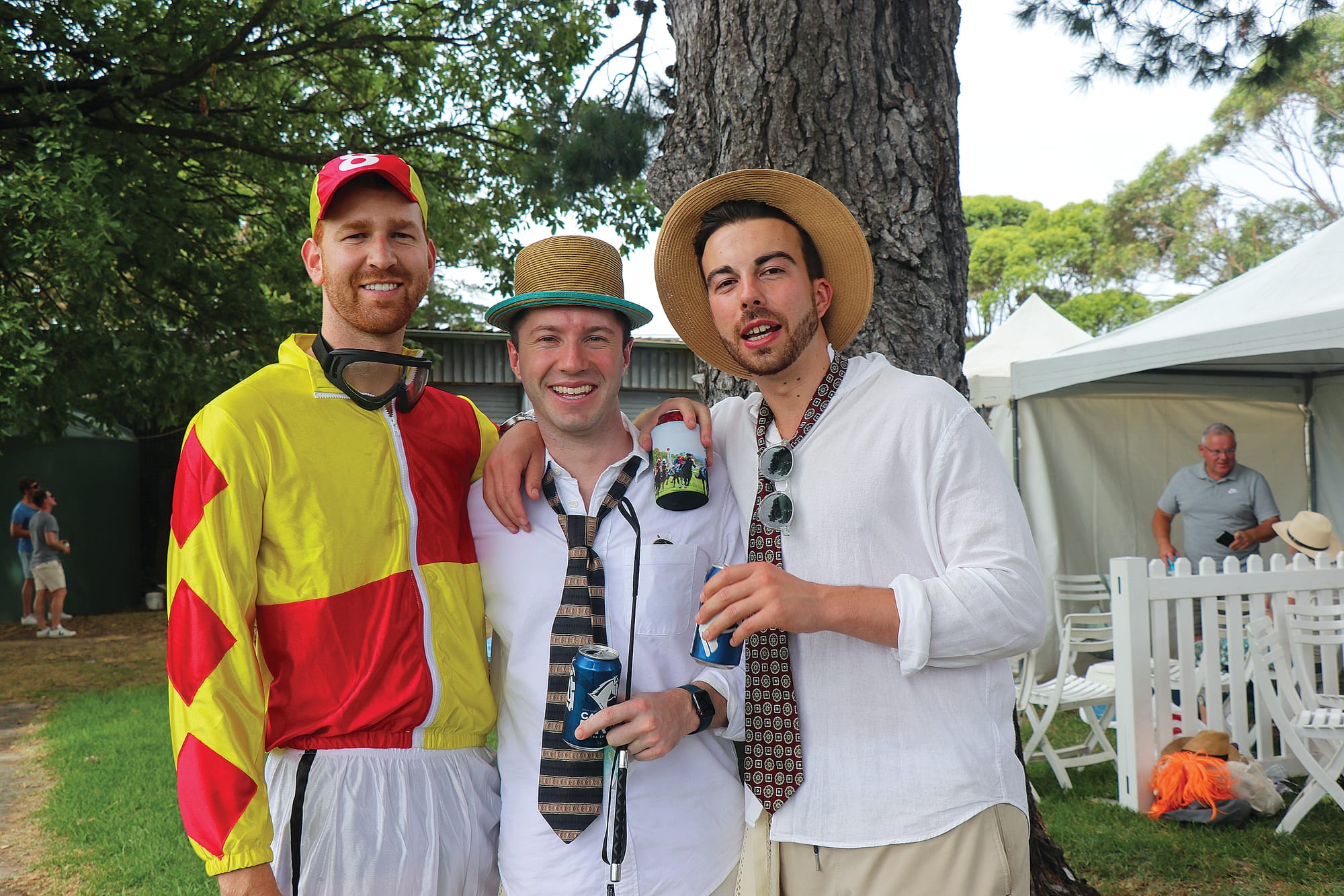 James, William and Jacob enjoyed a bucks celebration at the Woolamai races on Saturday afternoon. Z25_0523