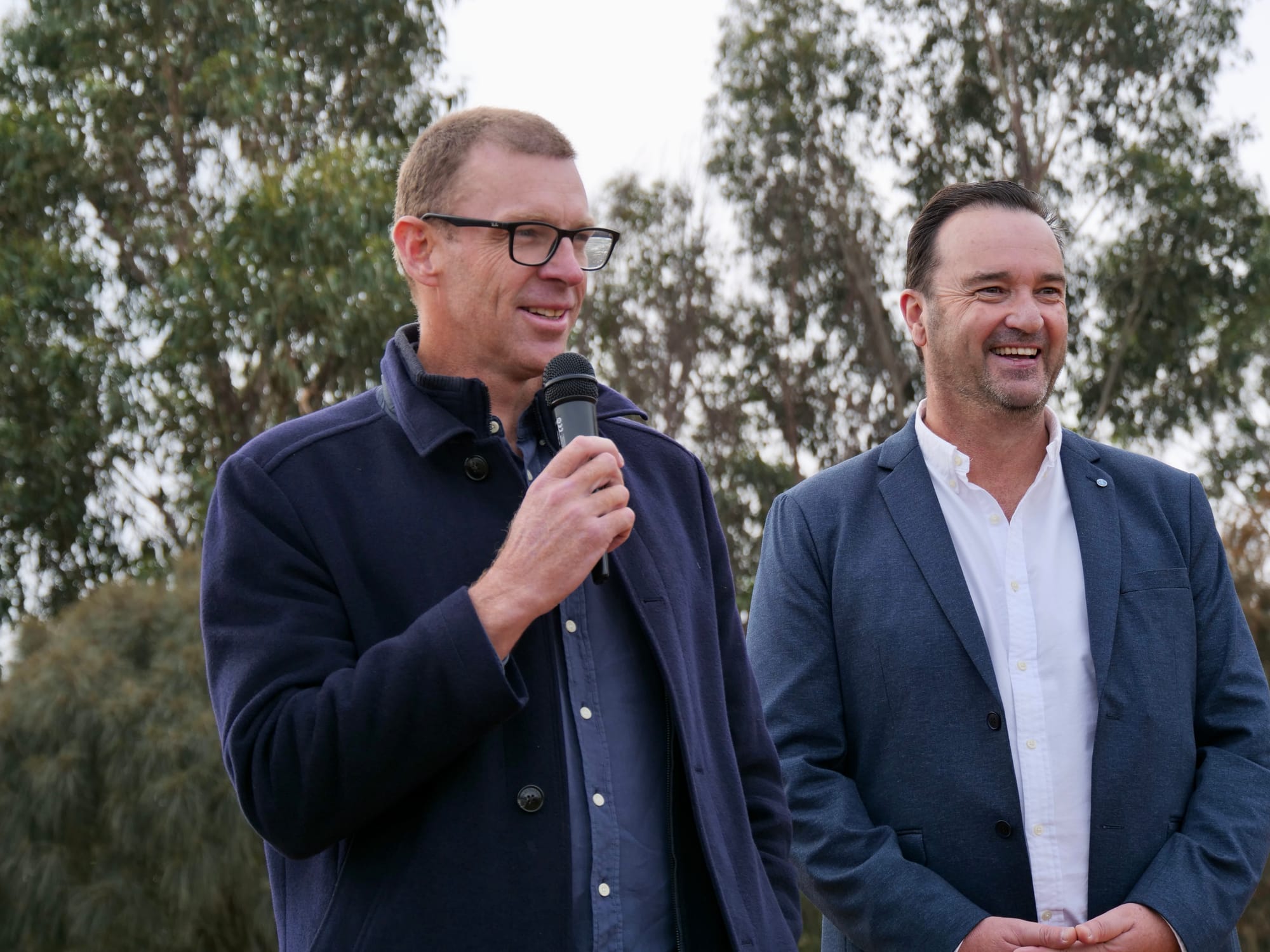 Four-time Olympic medalist, Drew Ginn OAM, officially opened the Newhaven College Mountain Biking pump track, with Principal Tony Corr.