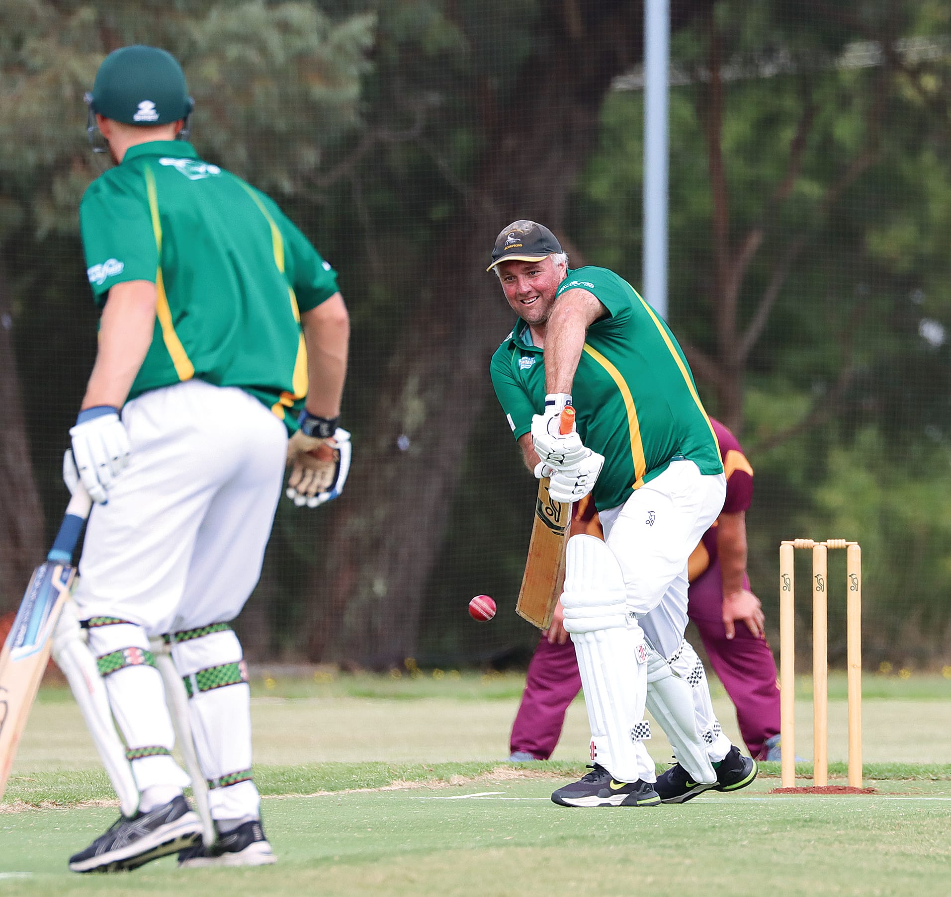 Matt Davies looks relaxed during his match-winning innings for Leongatha Town.