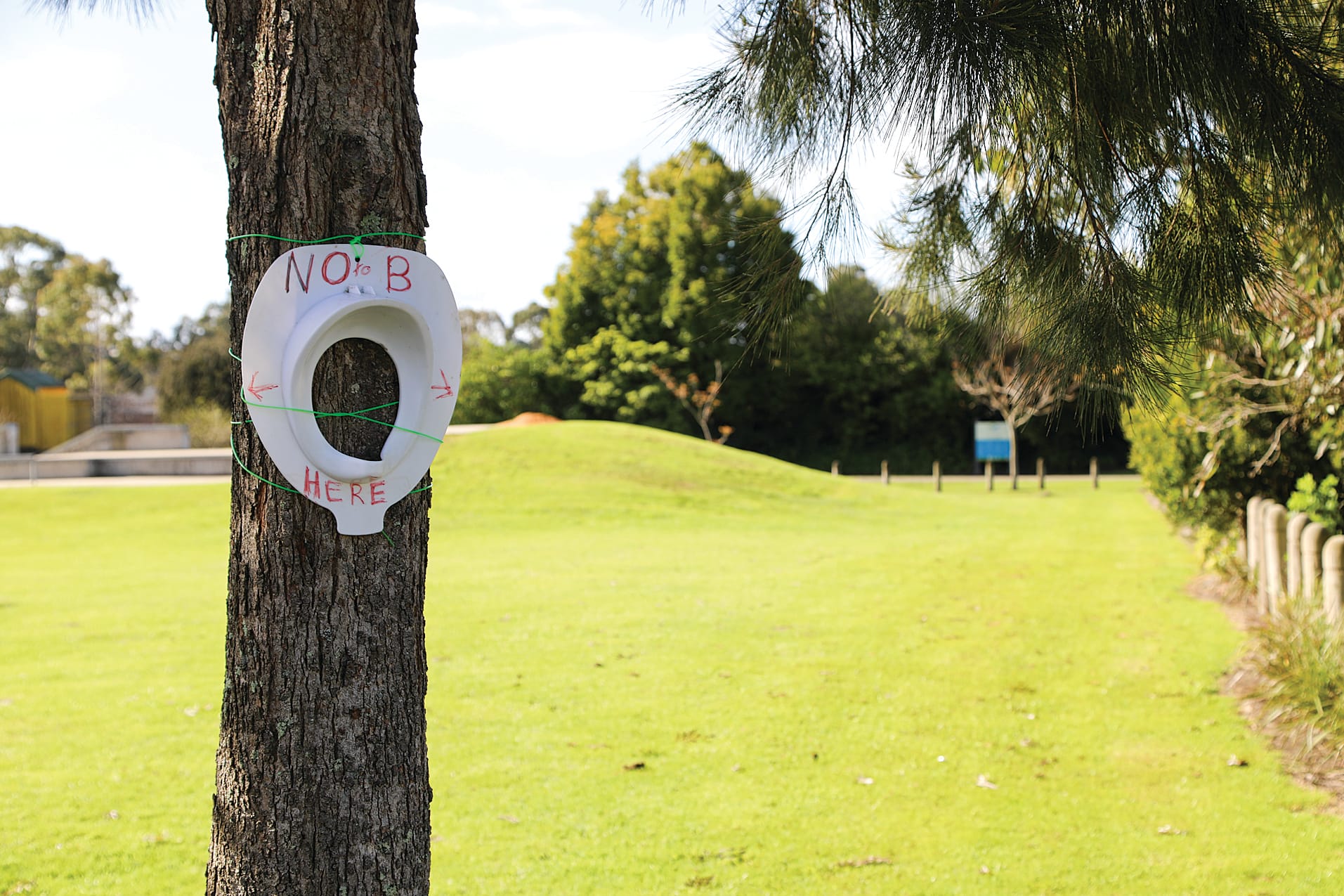 The site of Option B, which residents claim is still too close to the main road and residential housing. C36_3925