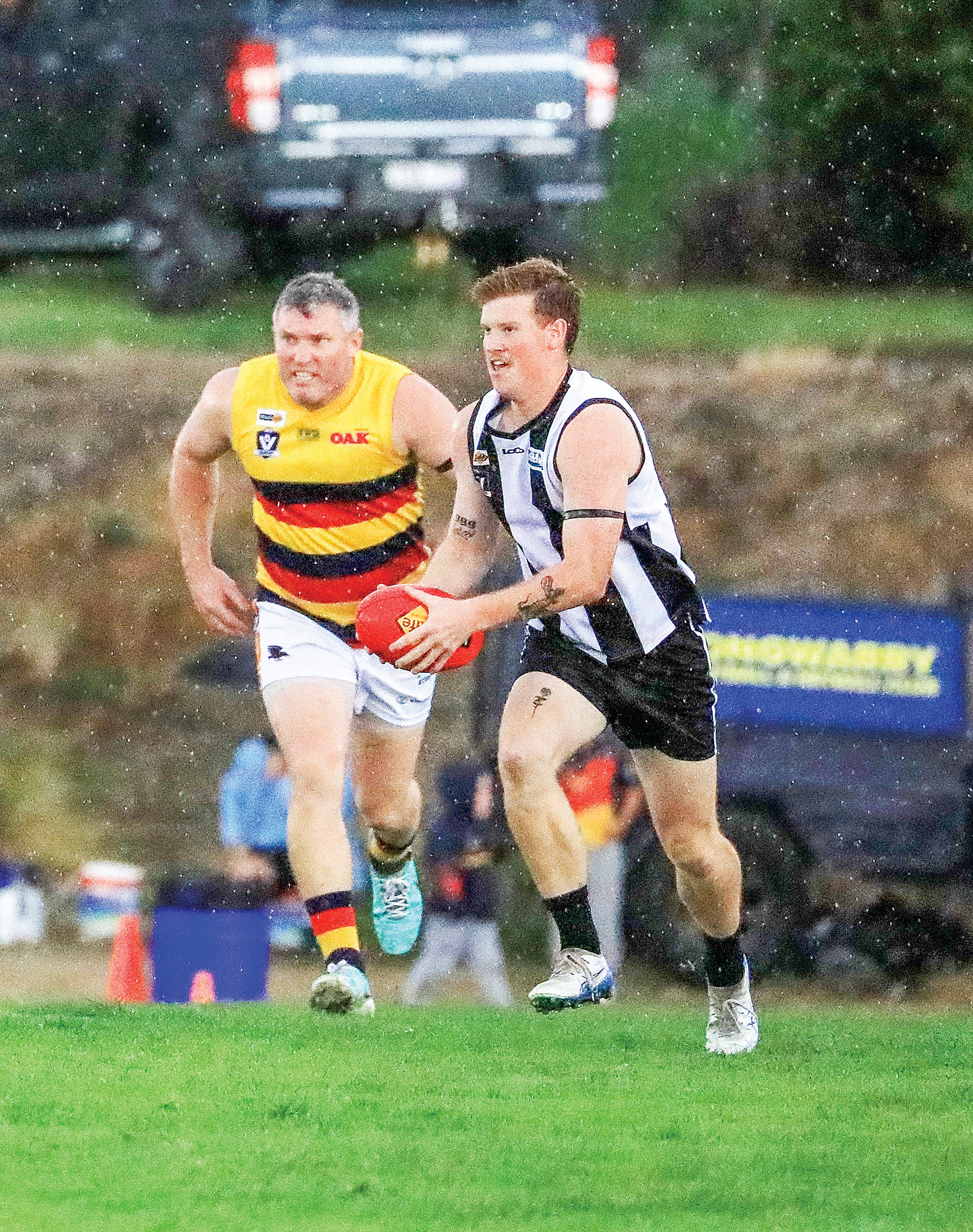 Zac Gray was strong in defence for Poowong. Photo: Jeff Tull.