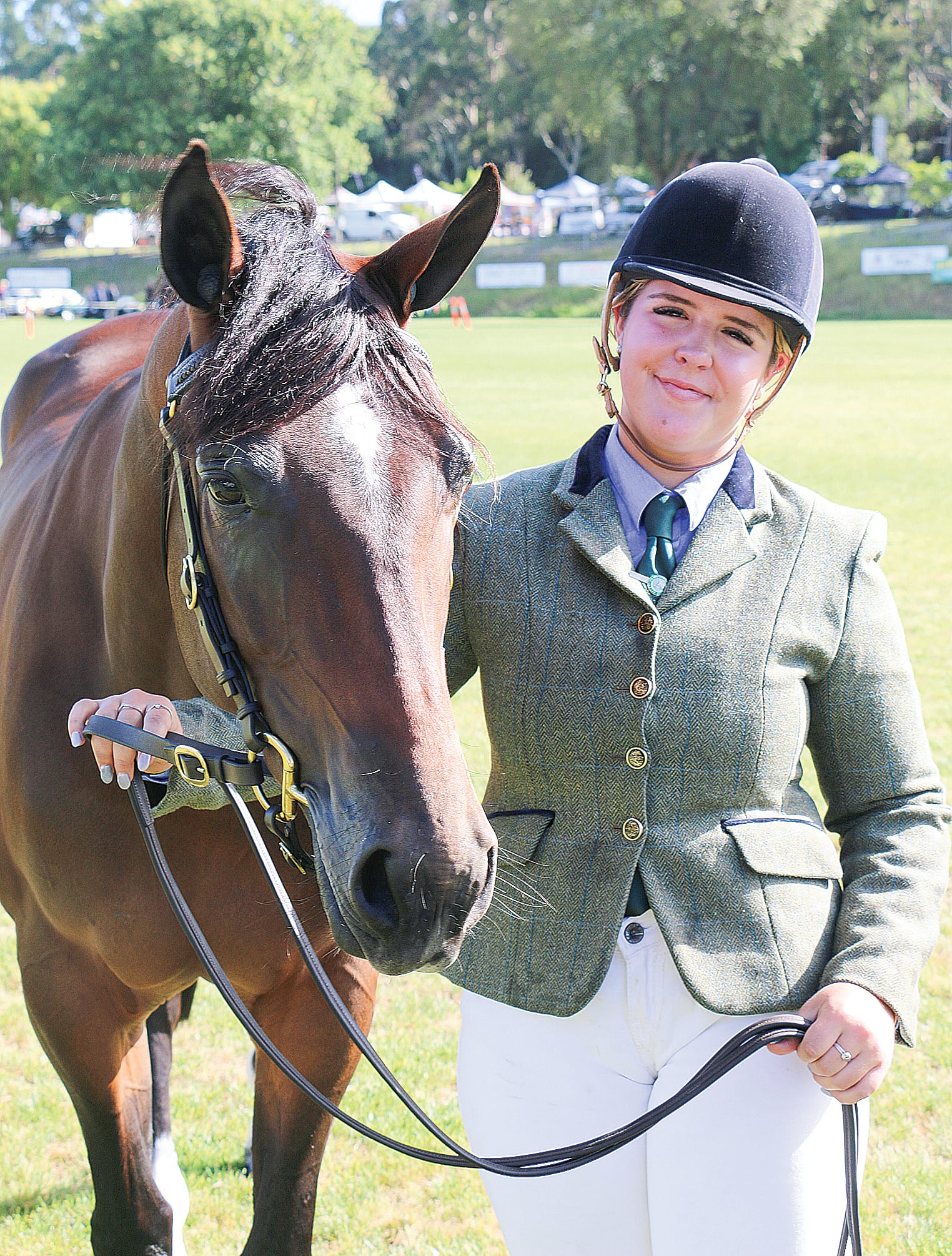 Georgia Custance and her horse Mercurious at the Korumburra Show.