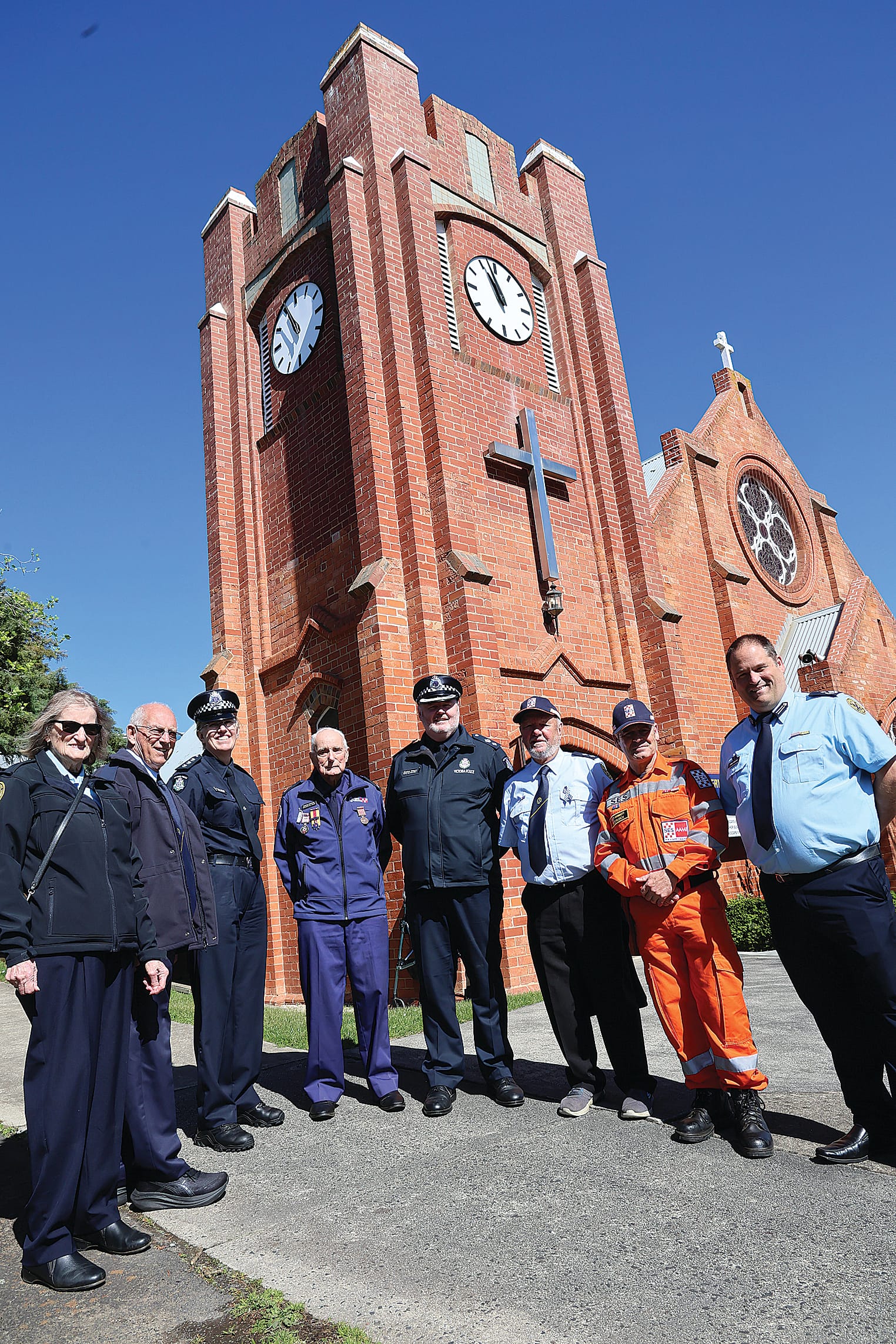 Services gather on a blue day for police