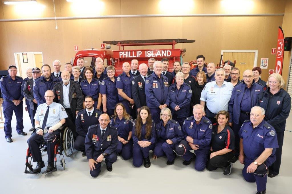 Most of the 57 active members of the Phillip Island Fire Brigade were on hand for the opening of their new fire station in Ventnor Road on Saturday.