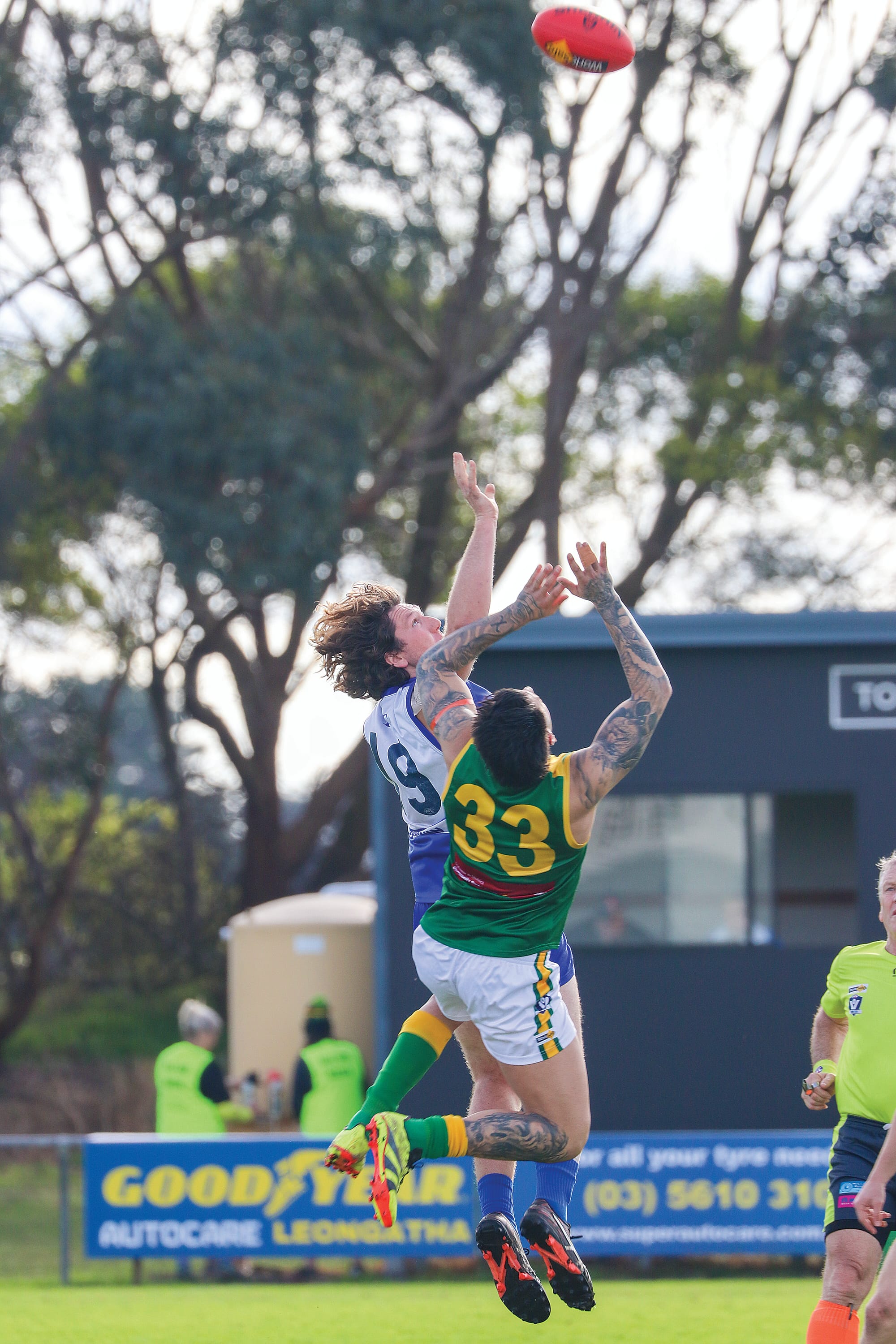 Sharks Harrison Cumming in the ruck contest against Marko Kulas of Hill End in the first half. z14_3424