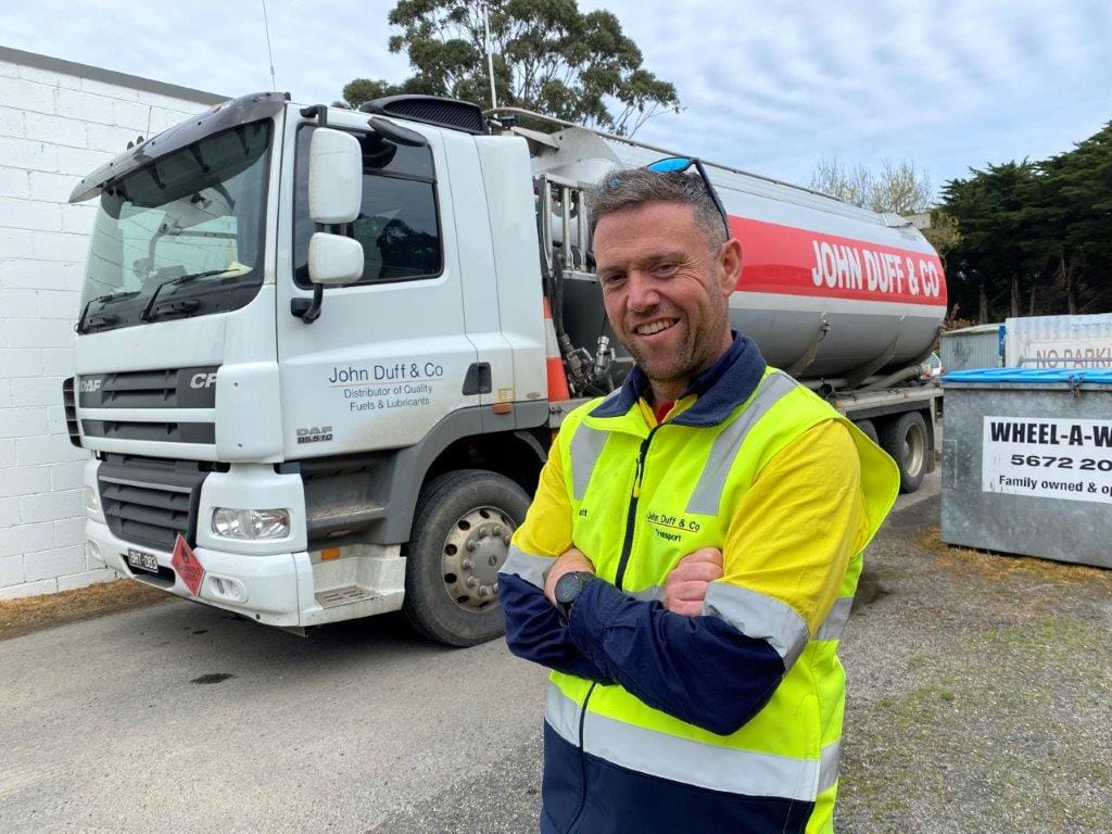 Matt Russell arrived with a tanker load of fuel for Tarwin Lower from John Duff.