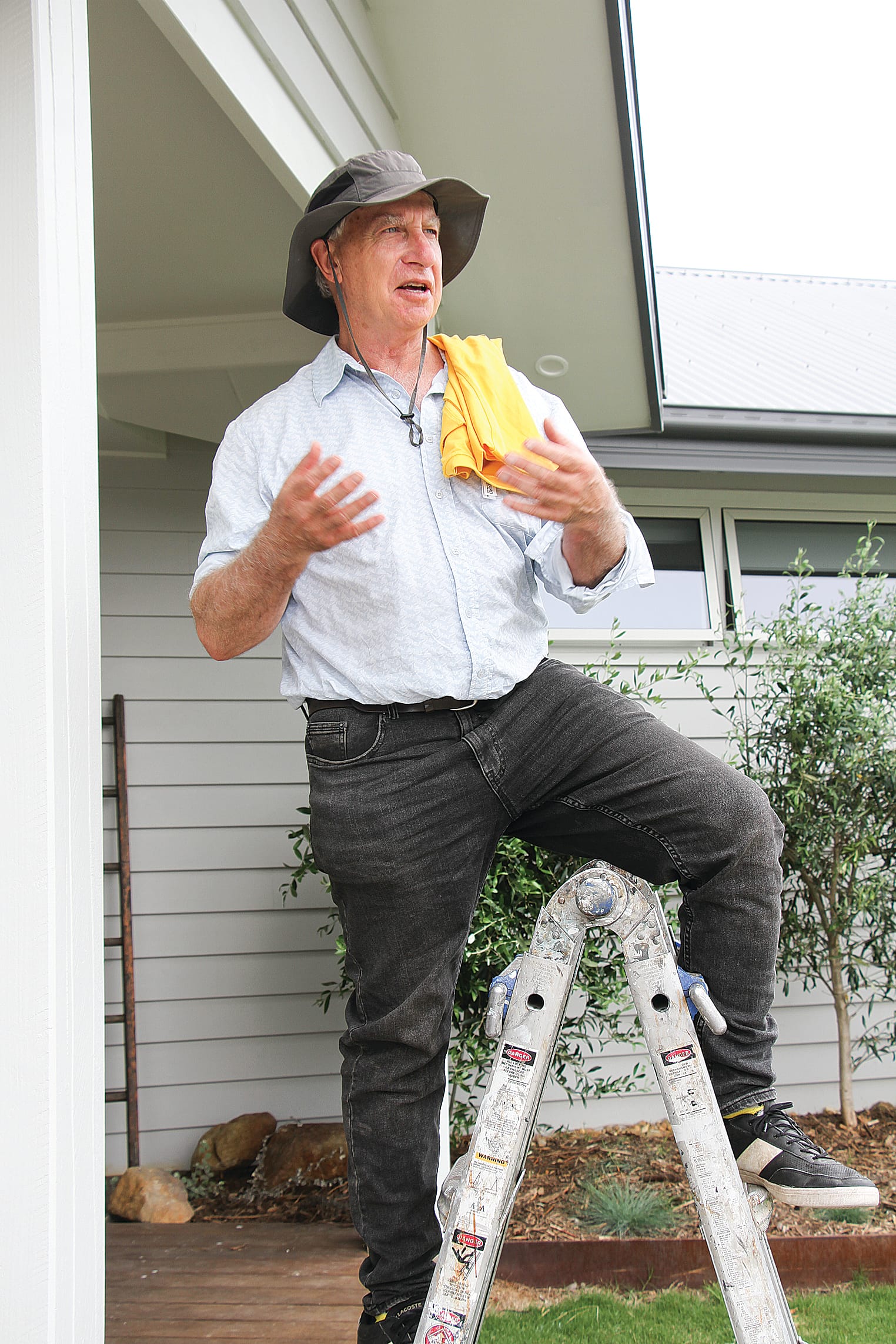 Ed Thexton, SGCS President speaks at the Screw Creek Trail opening. B27_5024
