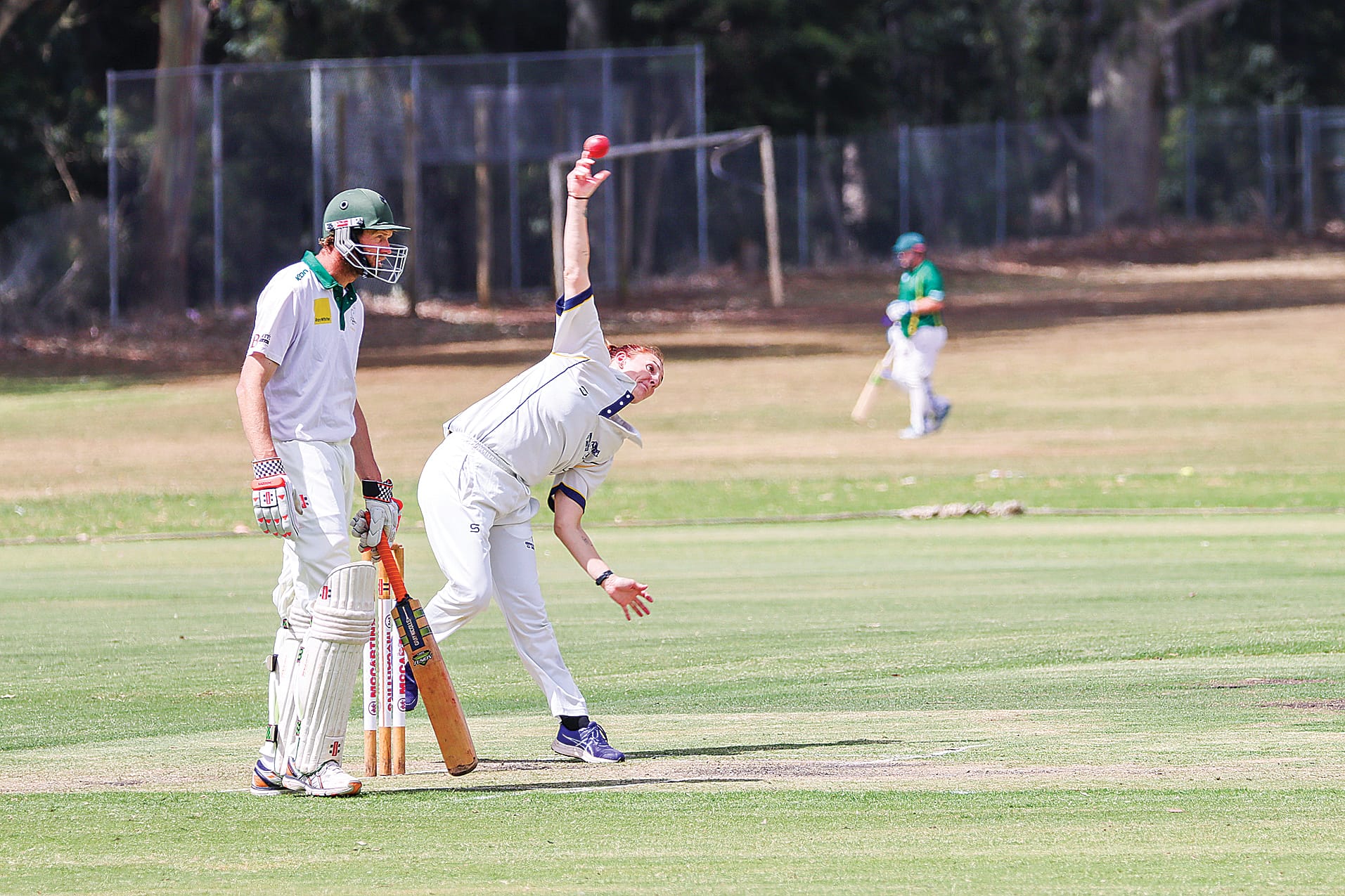 Rachel King delivers for Koonwarra Leongatha RSL, returning tidy figures of 1/16 from four overs in the Cougars B1 clash with Leongatha Town. A59_0924