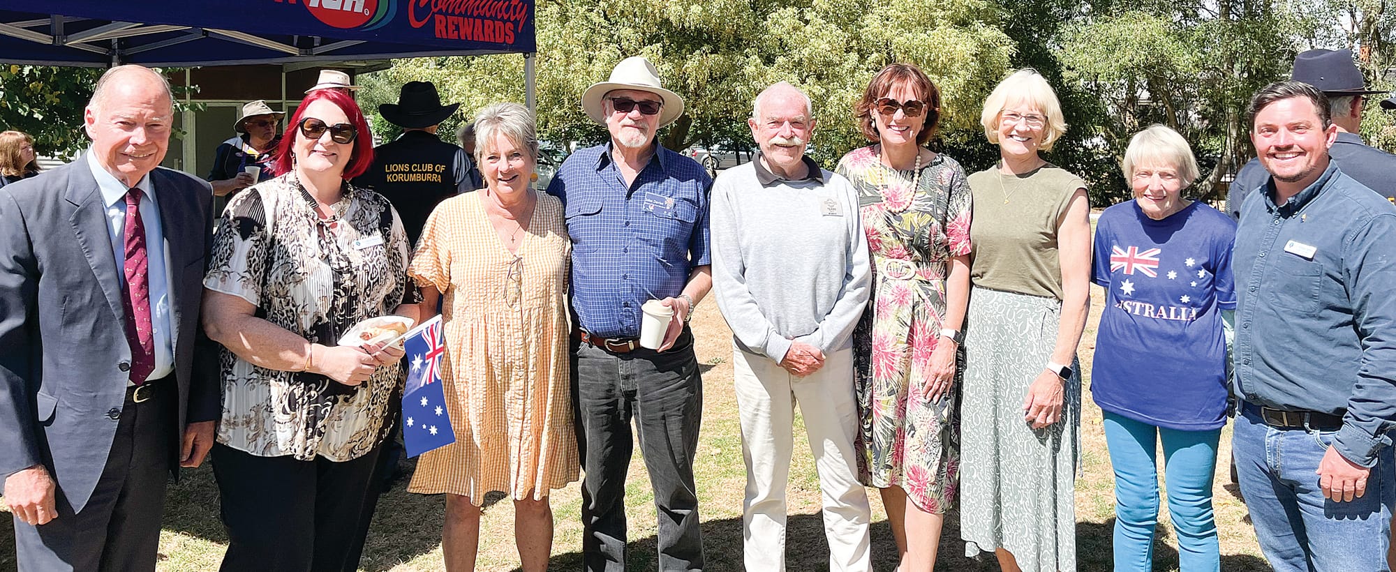 Community members assemble at Coleman Park
