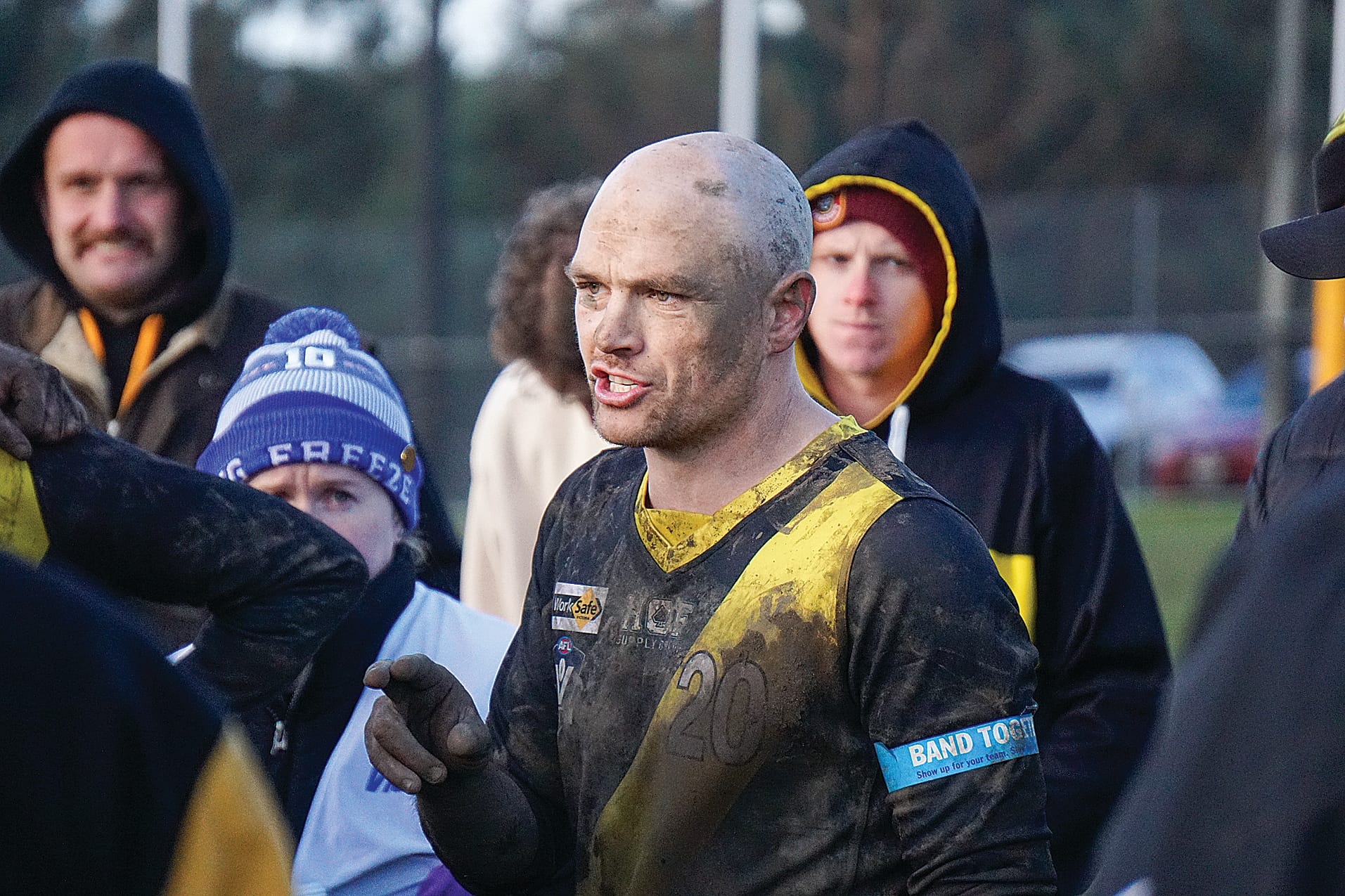 Damien Turner gave a rallying speech as the Tigers managed to pull off an incredible win during the last quarter. Ns35_3024
