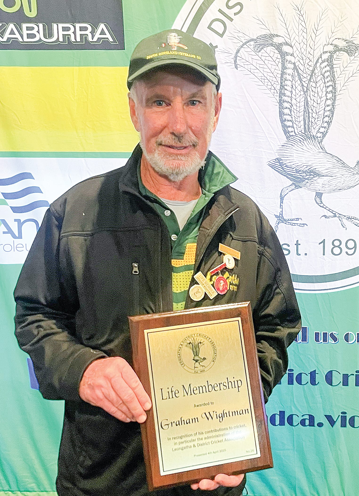 Leongatha and District Cricket Association’s life member inductee Graham Wightman.
