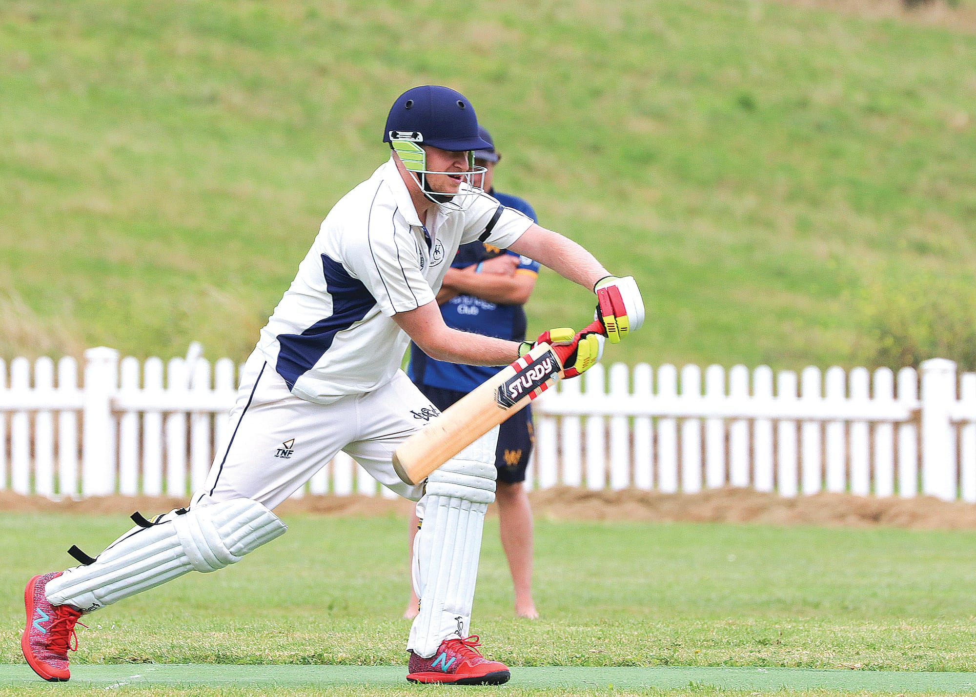 Wonthaggi’s Luke Anstey batting against Glen Alvie. Z11_0524