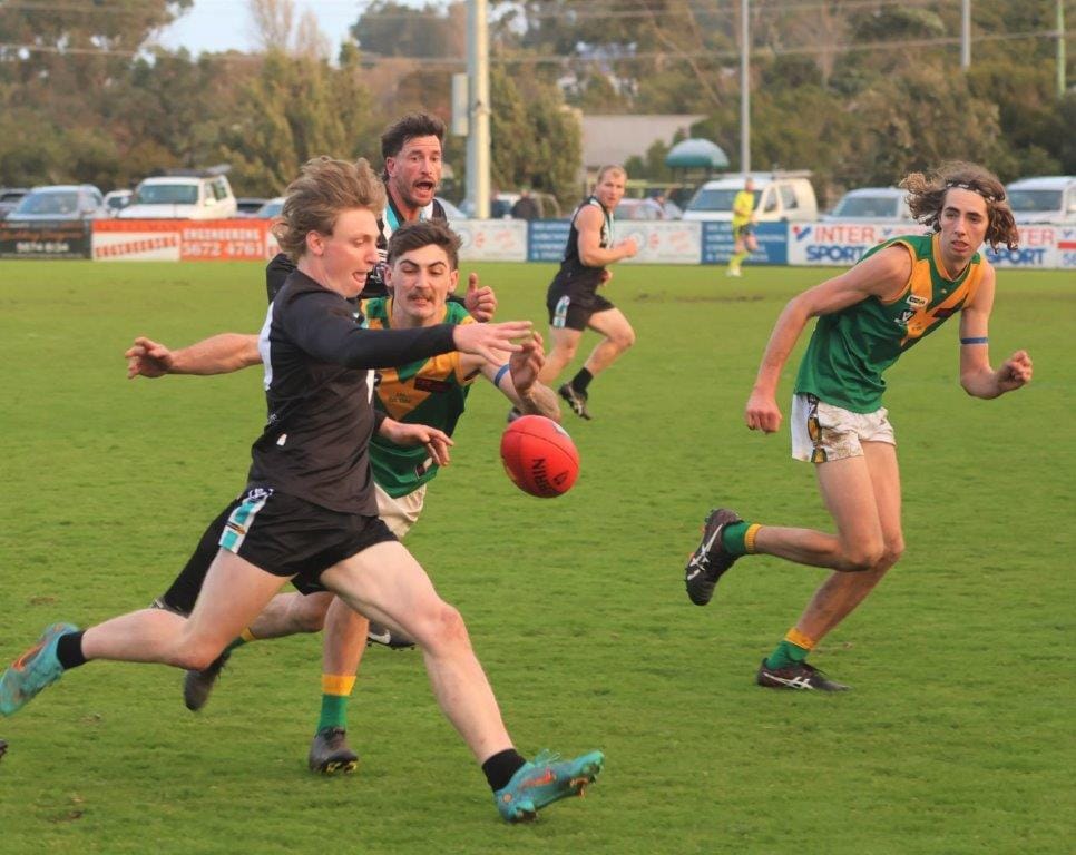 Wonthaggi's Isaac Chugg on the run.