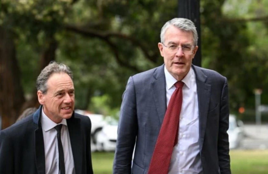 The man who succeeded Peter Reith as the Member for Flinders, Greg Hunt, was among the big contingent of Liberal MPs at the funeral on Thursday.
