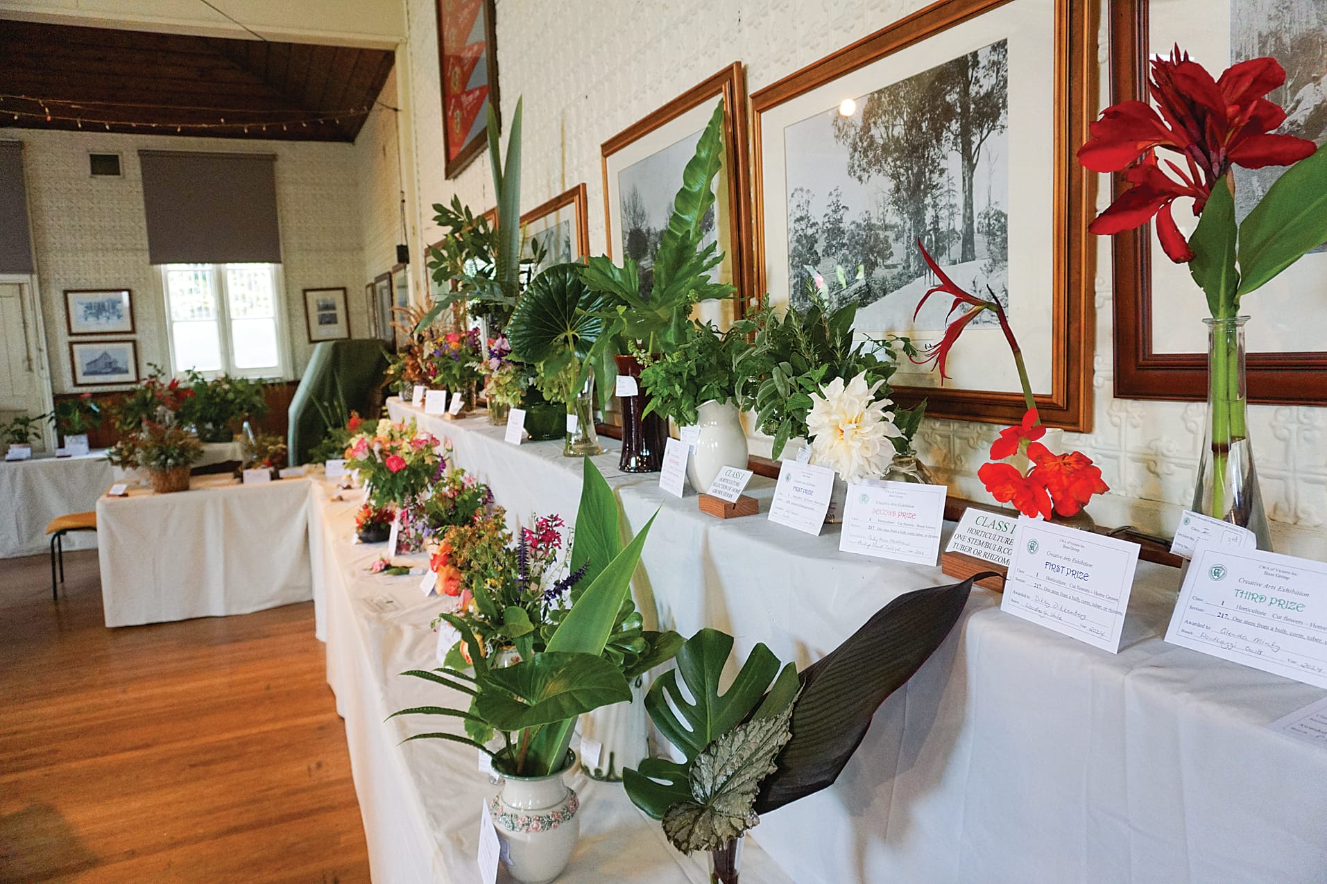 Flowers, plants and photography were also on display.