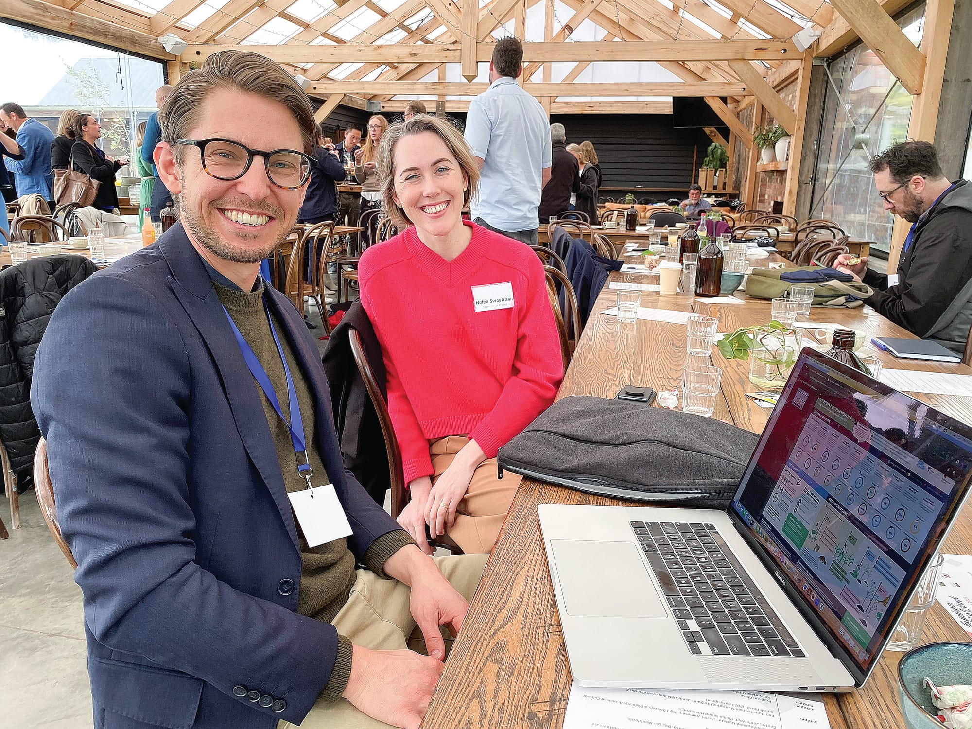 IT’S not just enough to list your holiday house on Airbnb or Stayz and organise a cleaner, or to buy a great commercial coffee machine and call in the signwriter! These days, in hospitality, the customer wants more; including evidence of sustainable practices, care for the environment, social awareness and recognition of our First Nations People for starters. But as CEO and founder of Regeneration Projects, Matt Sykes, revealed at tourism conference on Phillip Island last Thursday, the new generation of visitors is also looking to give something back as well. Read what he had to say inside. Also pictured Regeneration Projects Chief Operations Officer Helen Sweatman.