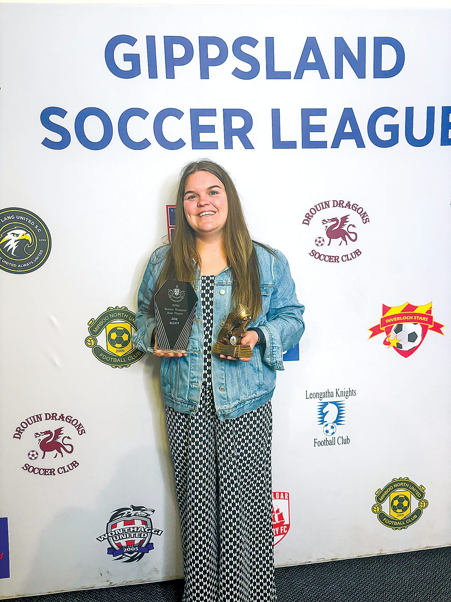 Wonthaggi United Soccer Club Senior Women’s player Zoe Allen won the GSL Golden Boot and GSL MVP for 2024