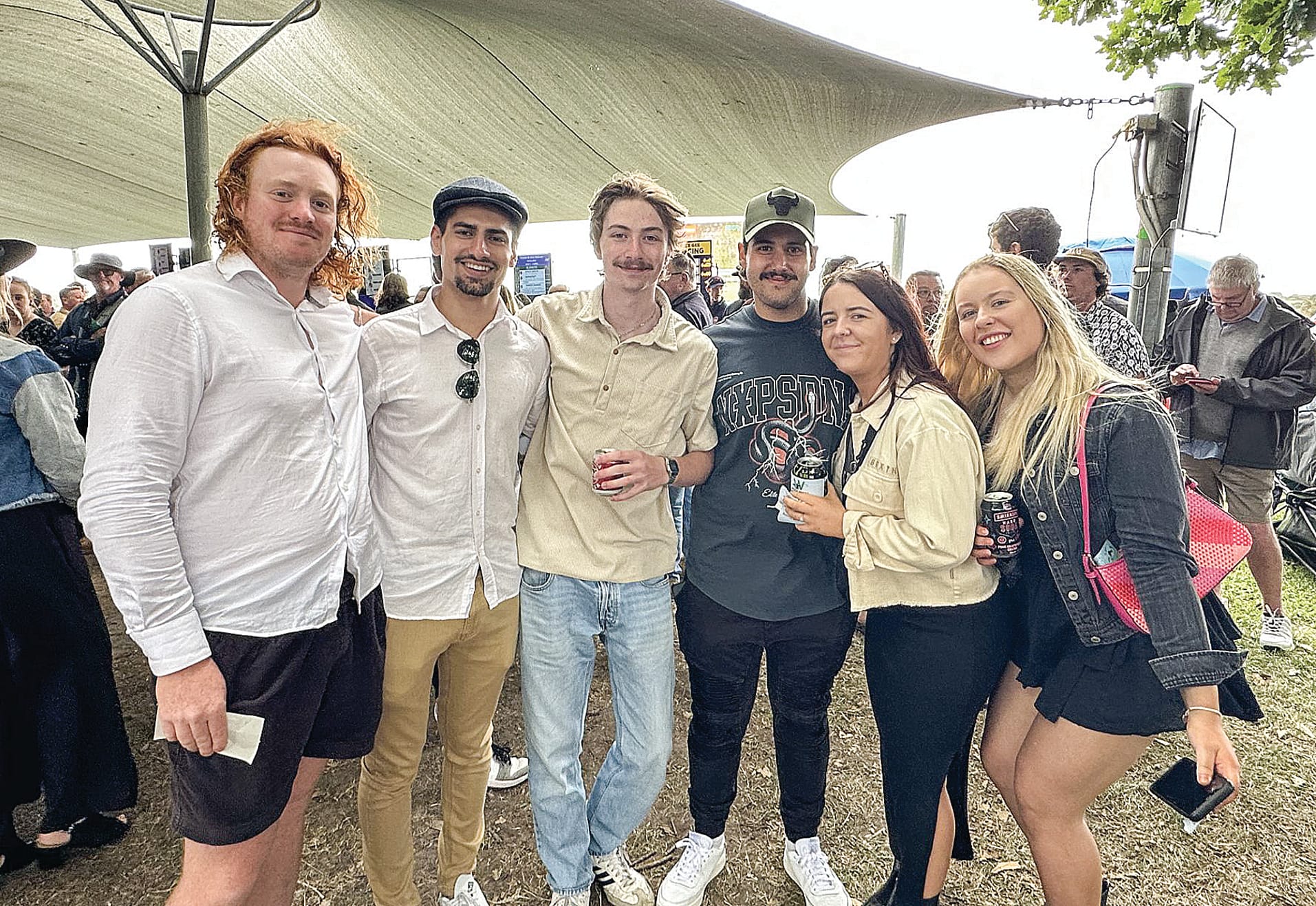 Robert Stynes, James Lucas, Robert Paulson, Bruno Caputo, Haley Kazar and Steph Pabey were having a lucky day betting on a few winning horses. ob06_0124