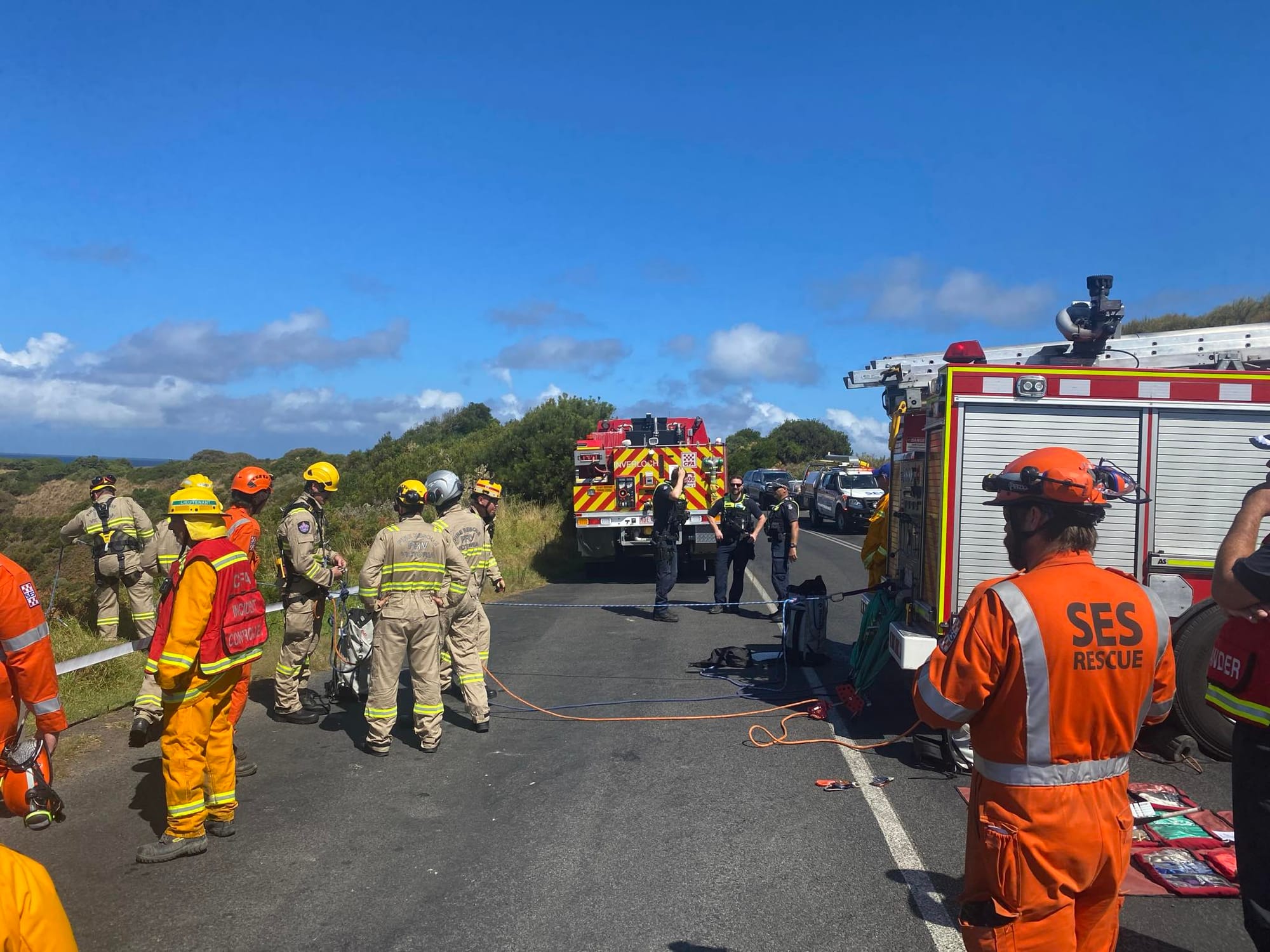 Male rescued from Inverloch cliffs