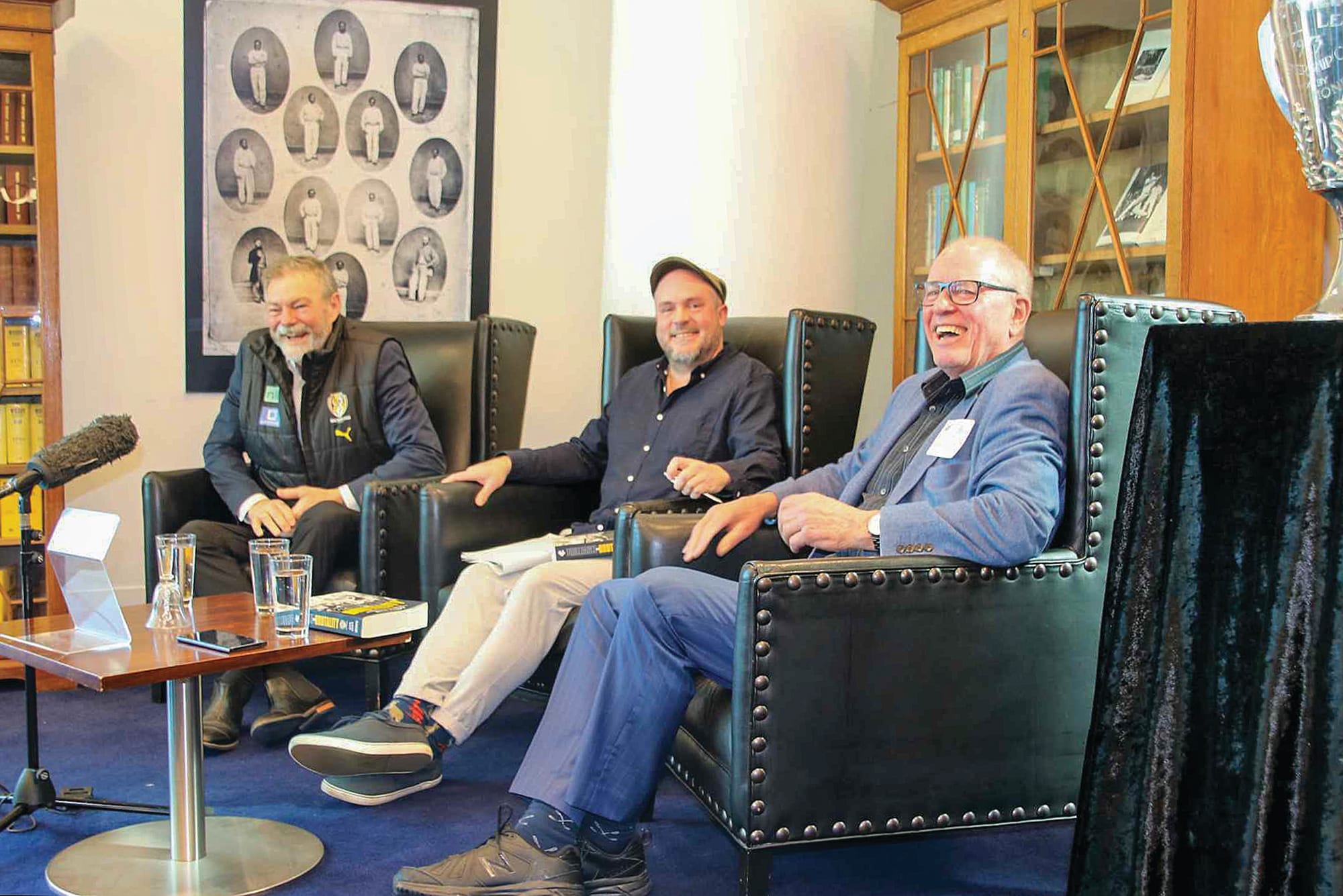 Leongatha author Dan Eddy spoke with former on-field rivals Neil Balme and Geoff Southby at the launch of his book Brilliance and Brutality, held at the Melbourne Cricket Club Library at the MCG. 