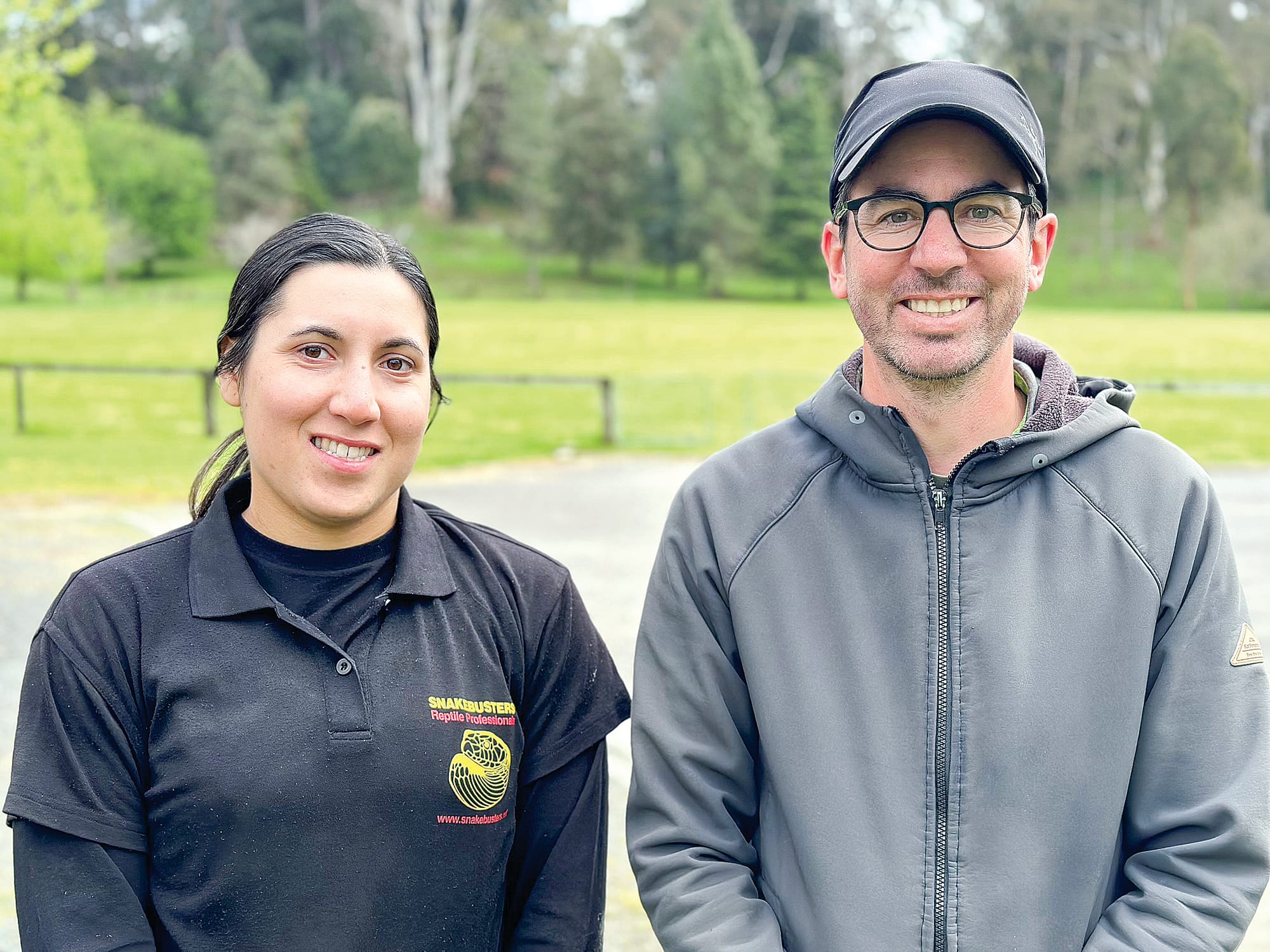 Adelyne Hoser, Snake Handler and Victorian Dog Trainer, Daniel Mannix, were carrying out the Dog Snake avoidance Training on the weekend.