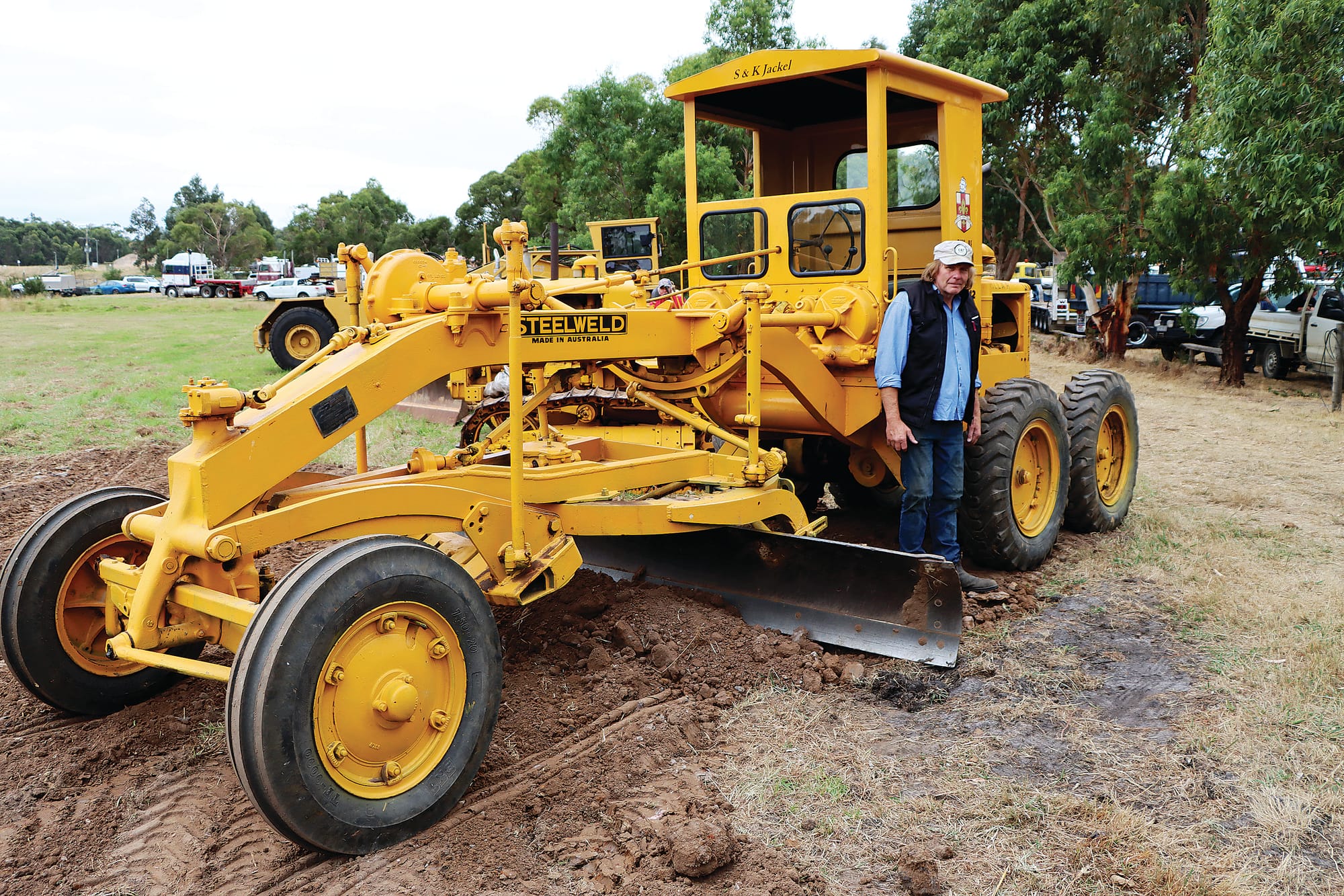 Steve Jackel of Yellingbo with his 1952 Steelweld machine.