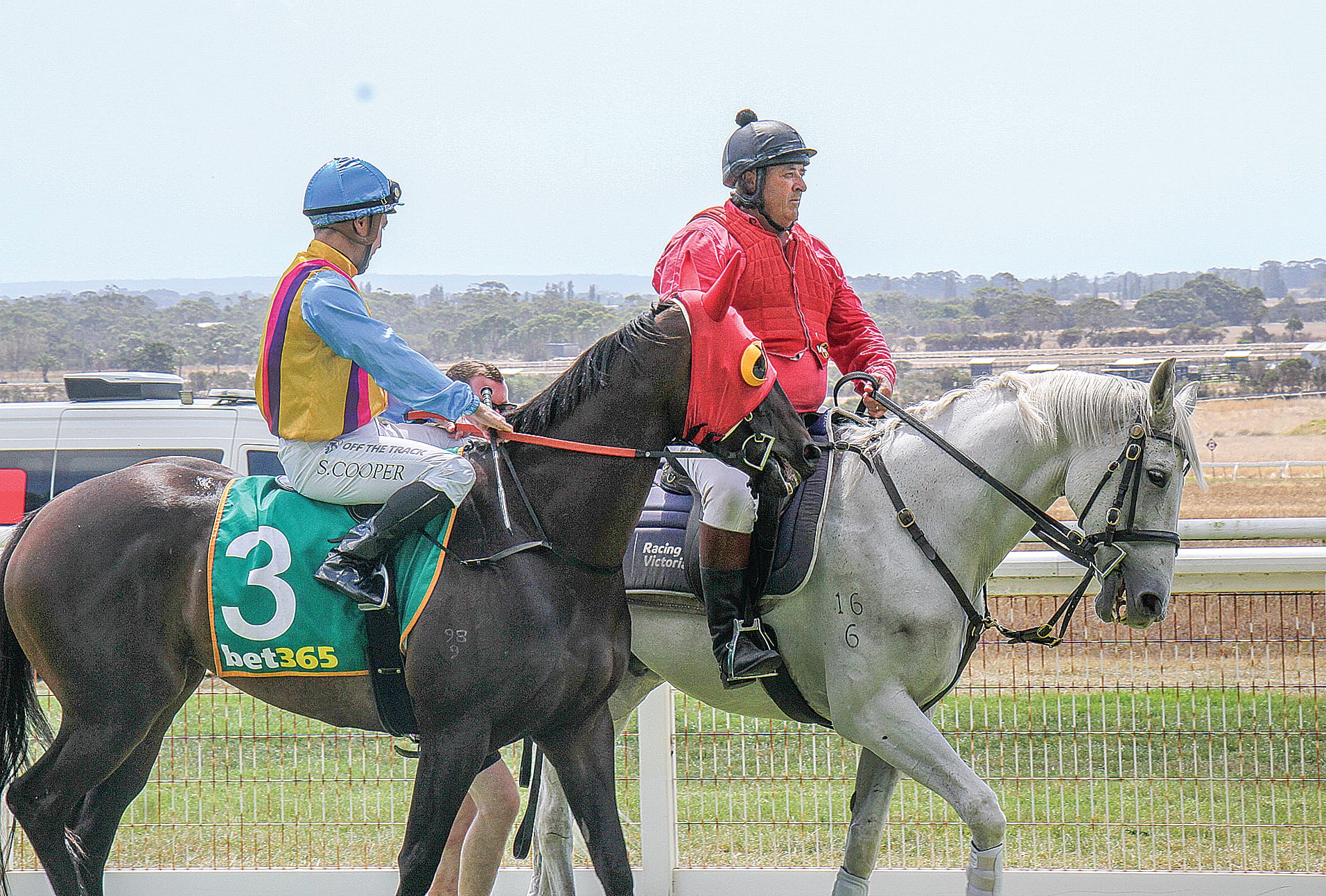 Shaun Cooper led onto the track onboard Dream of Ruby for Race 3 at Woolamai. B123_0925