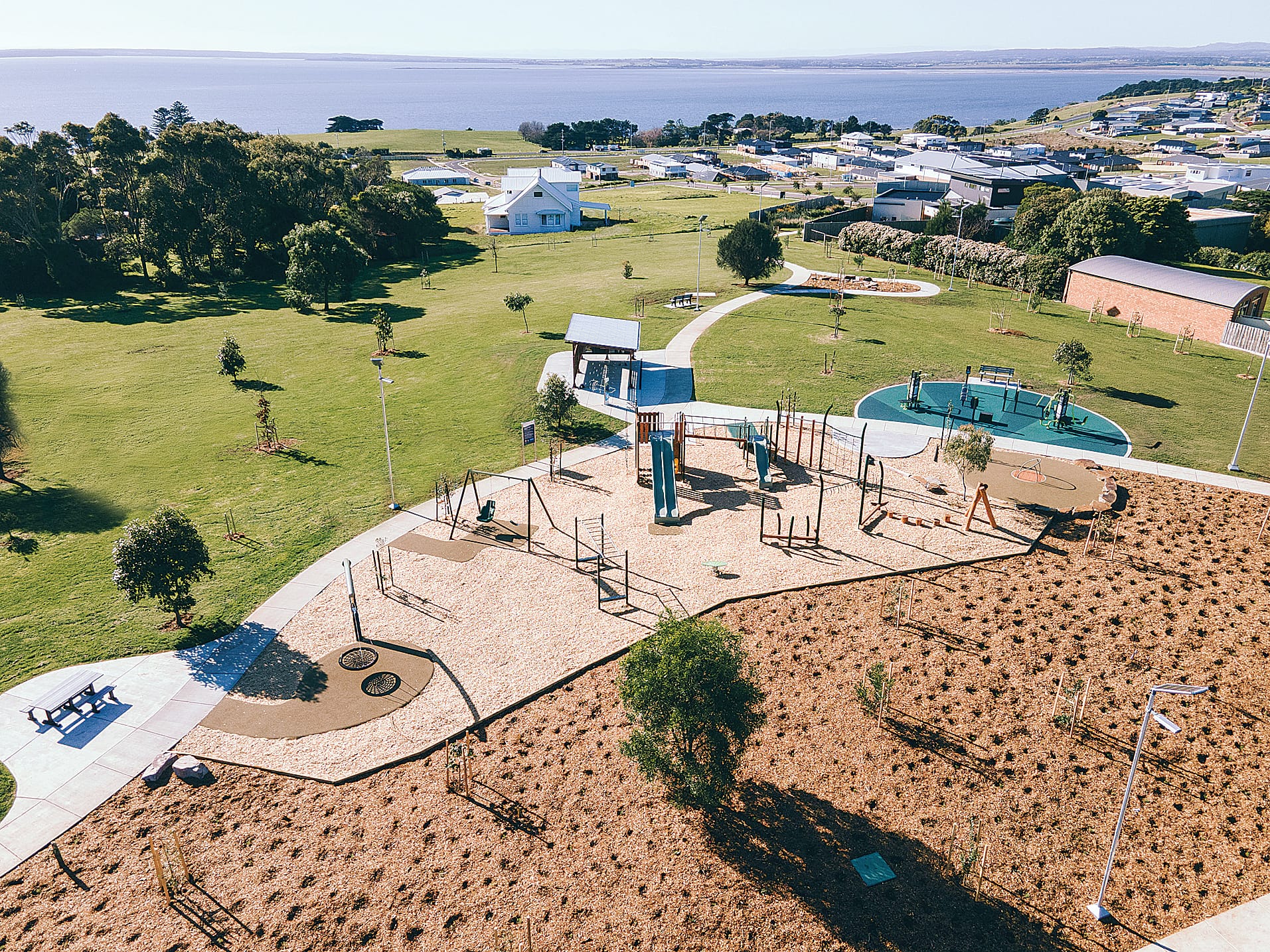 Ariel view of Anderson Street Reserve, San Remo. 