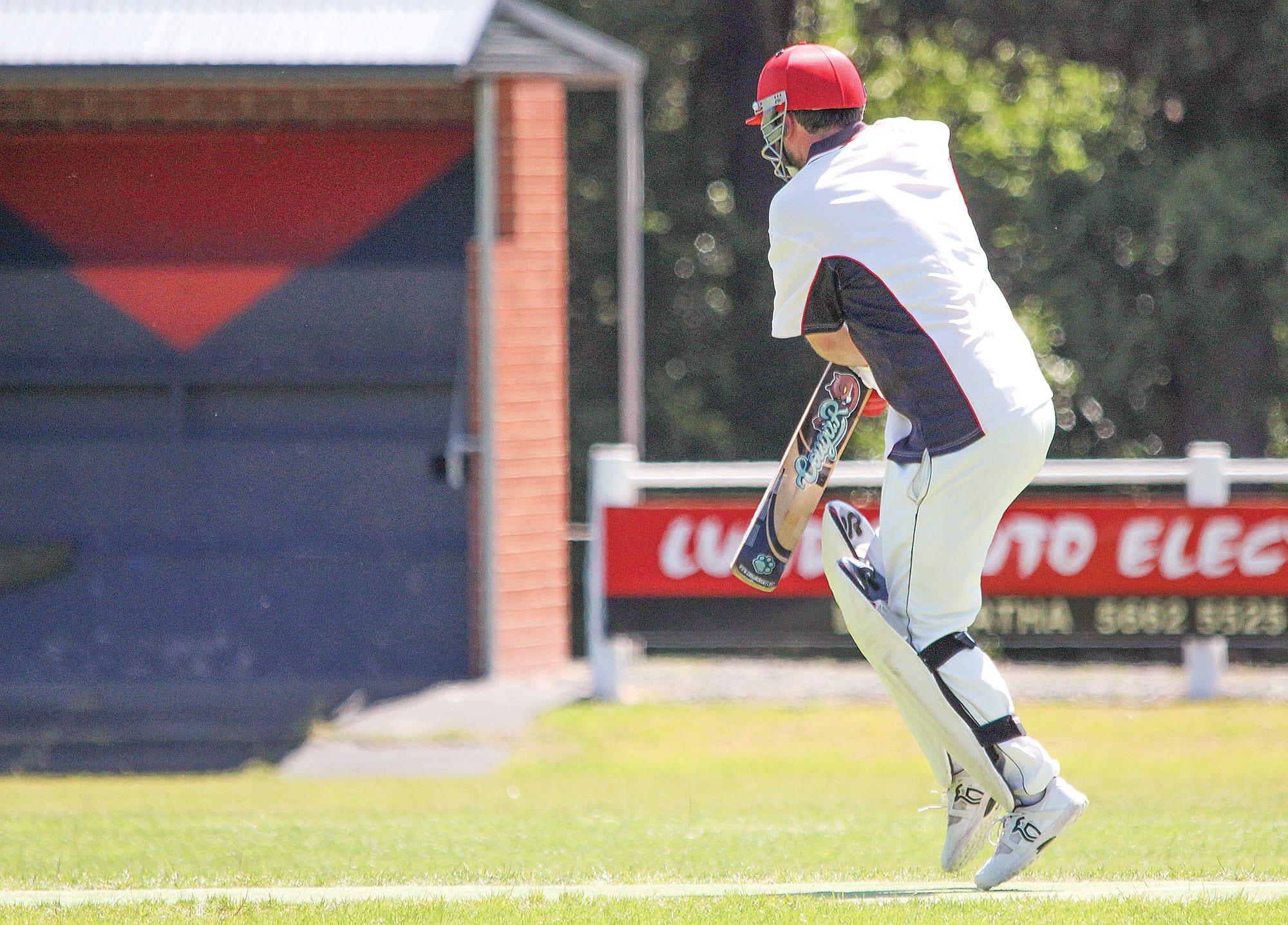 Demons opener Steven Arnup plays a shot off his hips during his innings of 93 on Saturday.