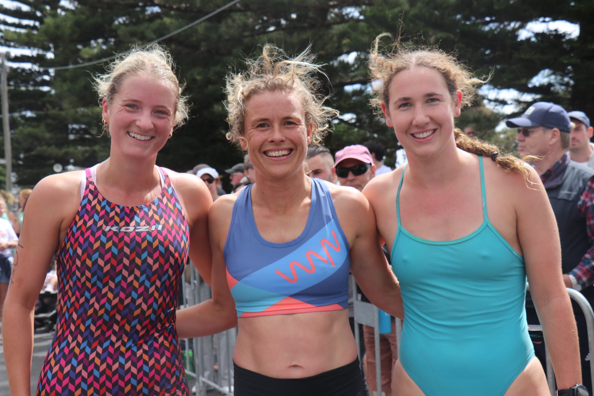 Cowes Classic 3rd place Alana Leaveaten, 1st place Zoe Adams, and 2nd place Mia Foster.