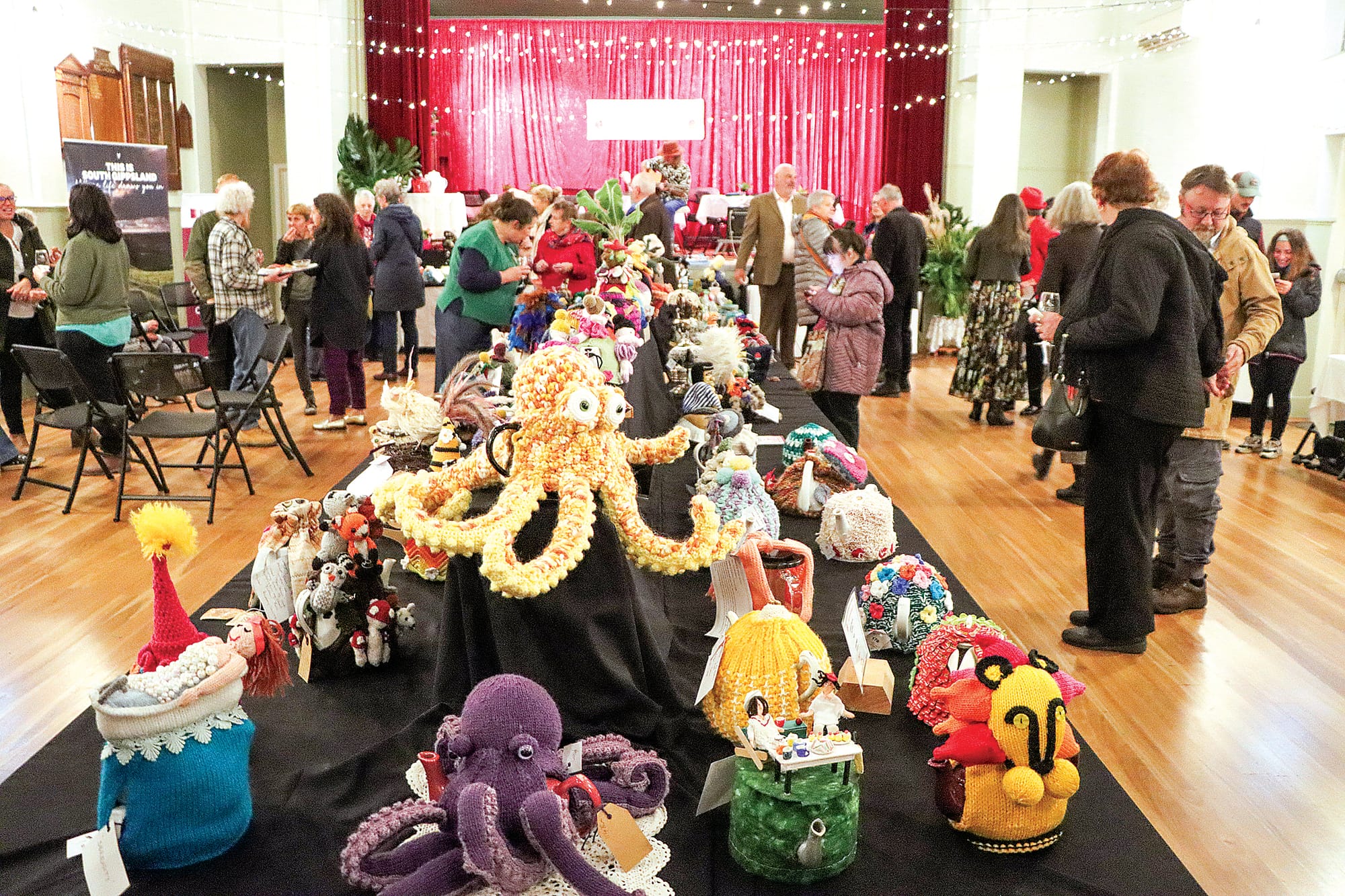 Colour and variety abound in the tea cosy competition. A15_2124