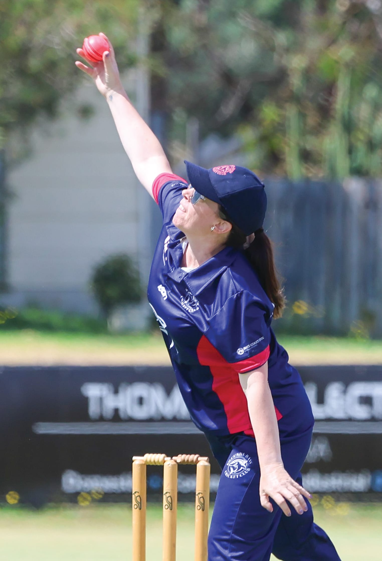 Kilcunda-Bass bowler Belinda O’Brien kept the scoring down with 0/8 off her two overs in the match against Leongatha Town.