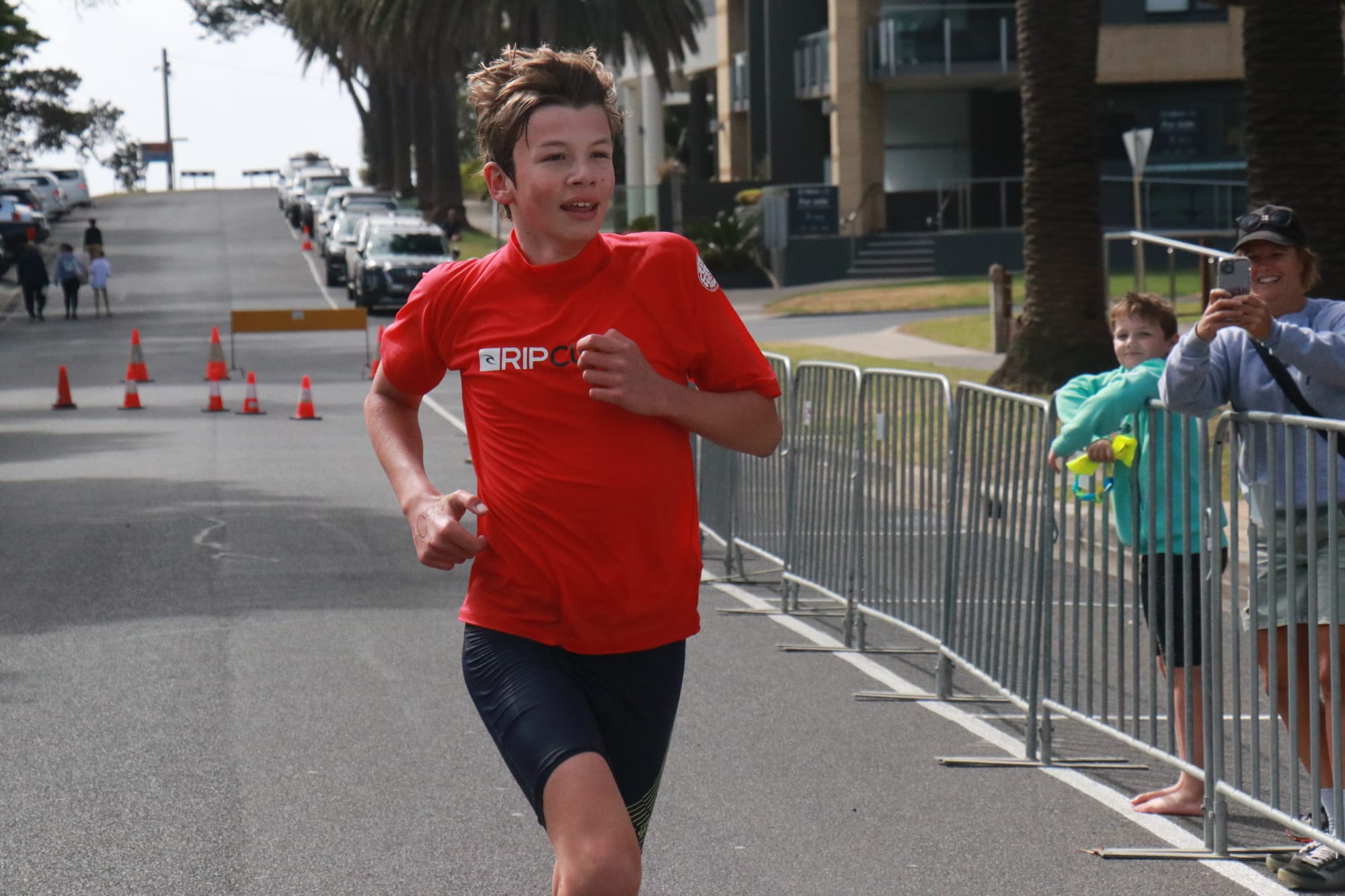 William Speakman took out first place in the under 14’s category for the Penguin Dash.