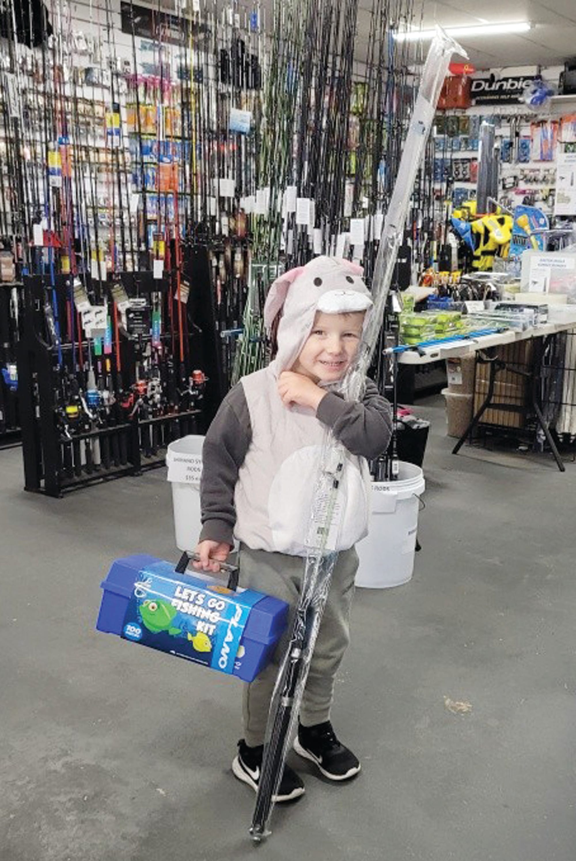 Max is just starting off in his fishing and was very happy to have won a rod and tackle box in one of the hourly draws.