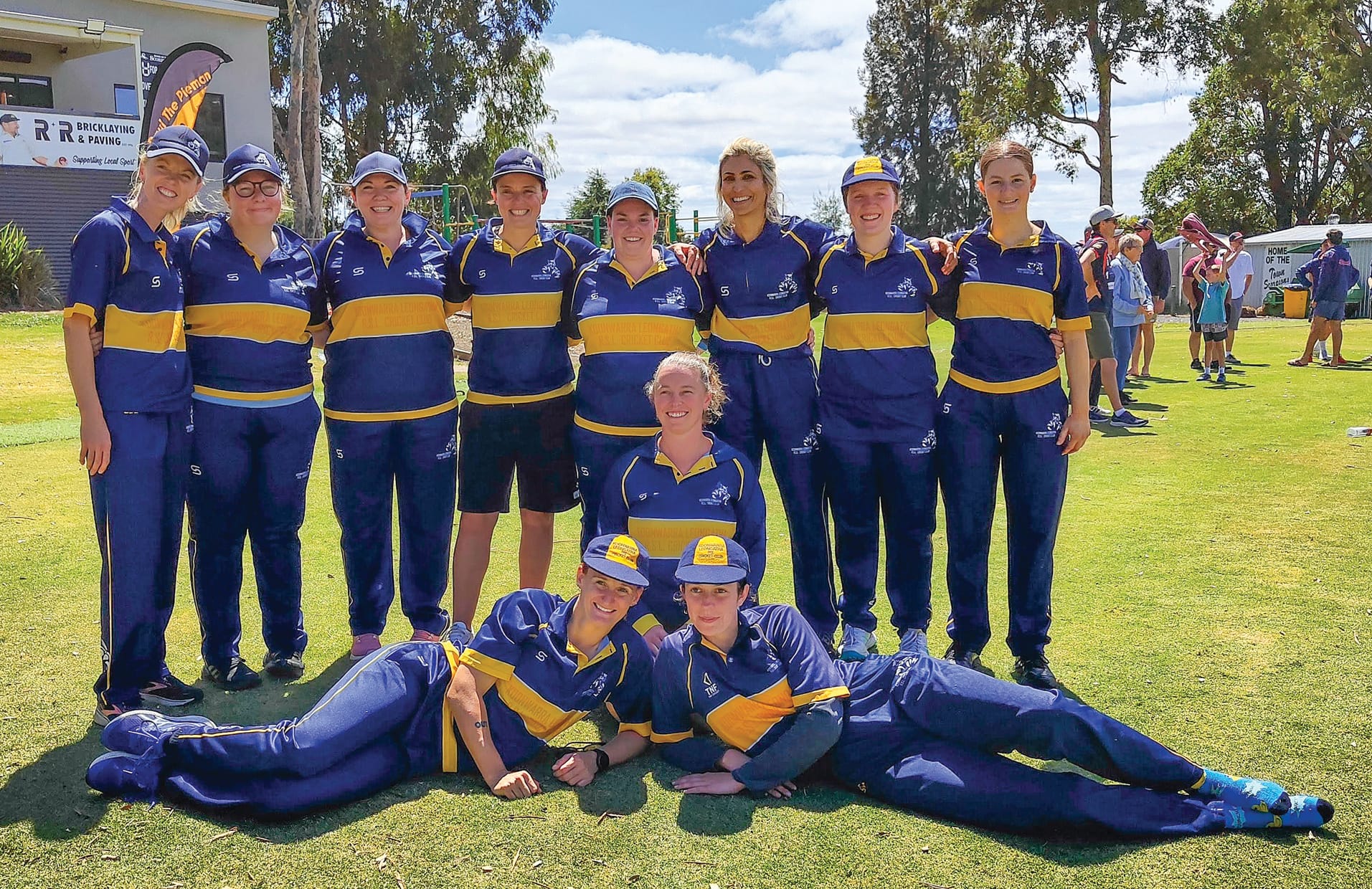 Koonwarra L/RSL premiership players Jodie Arnup, Michelle Boyd, Melissa Gheller, Teagan Hughes, Rachel King, Gabrielle Perry, Britney Thomas, Karla Williams and Kathy Zacharopoulos.