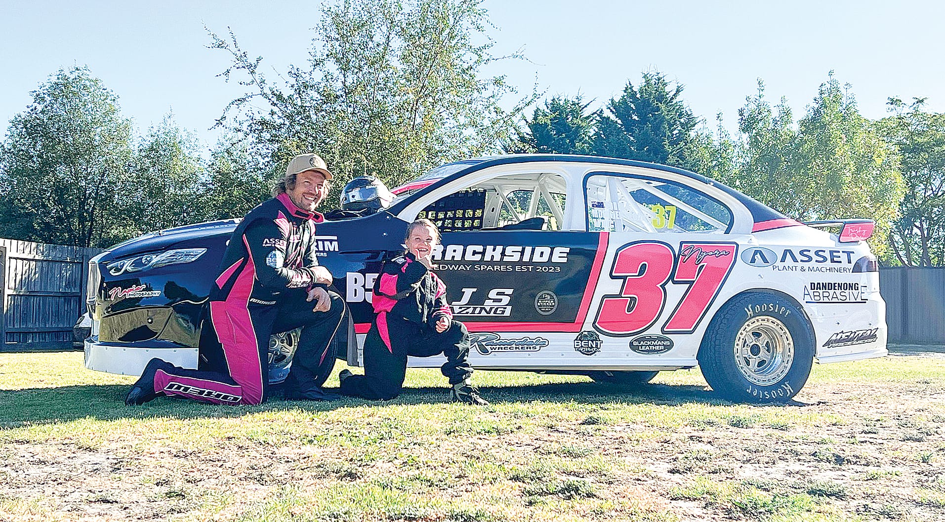 It’s in the blood, Andrew with his niece Zara – a fourth generation racer. 
