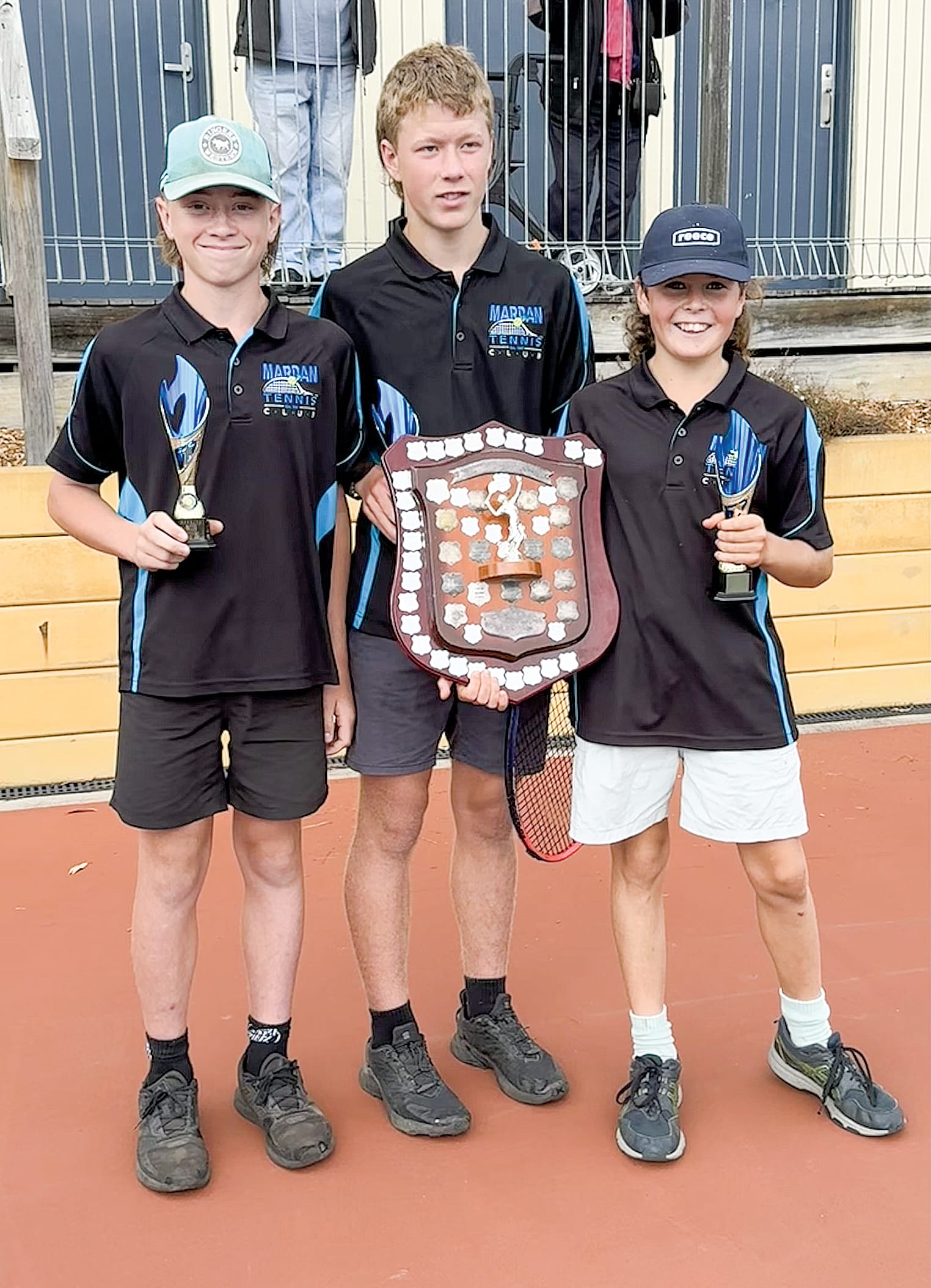 B grade premiers Angus Campbell, Harry Campbell and Lucas Evans.