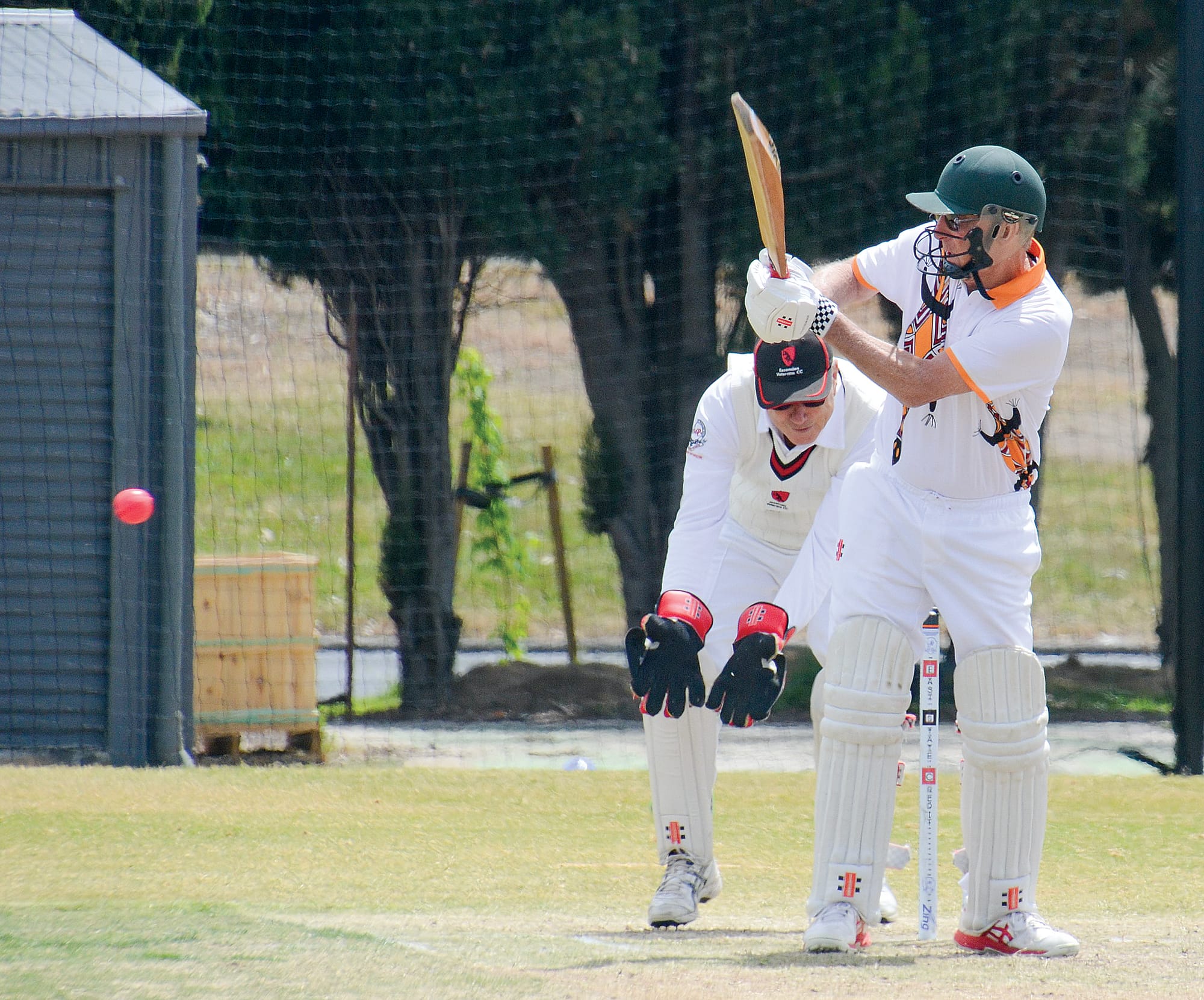 Garry Rose plays to the leg.