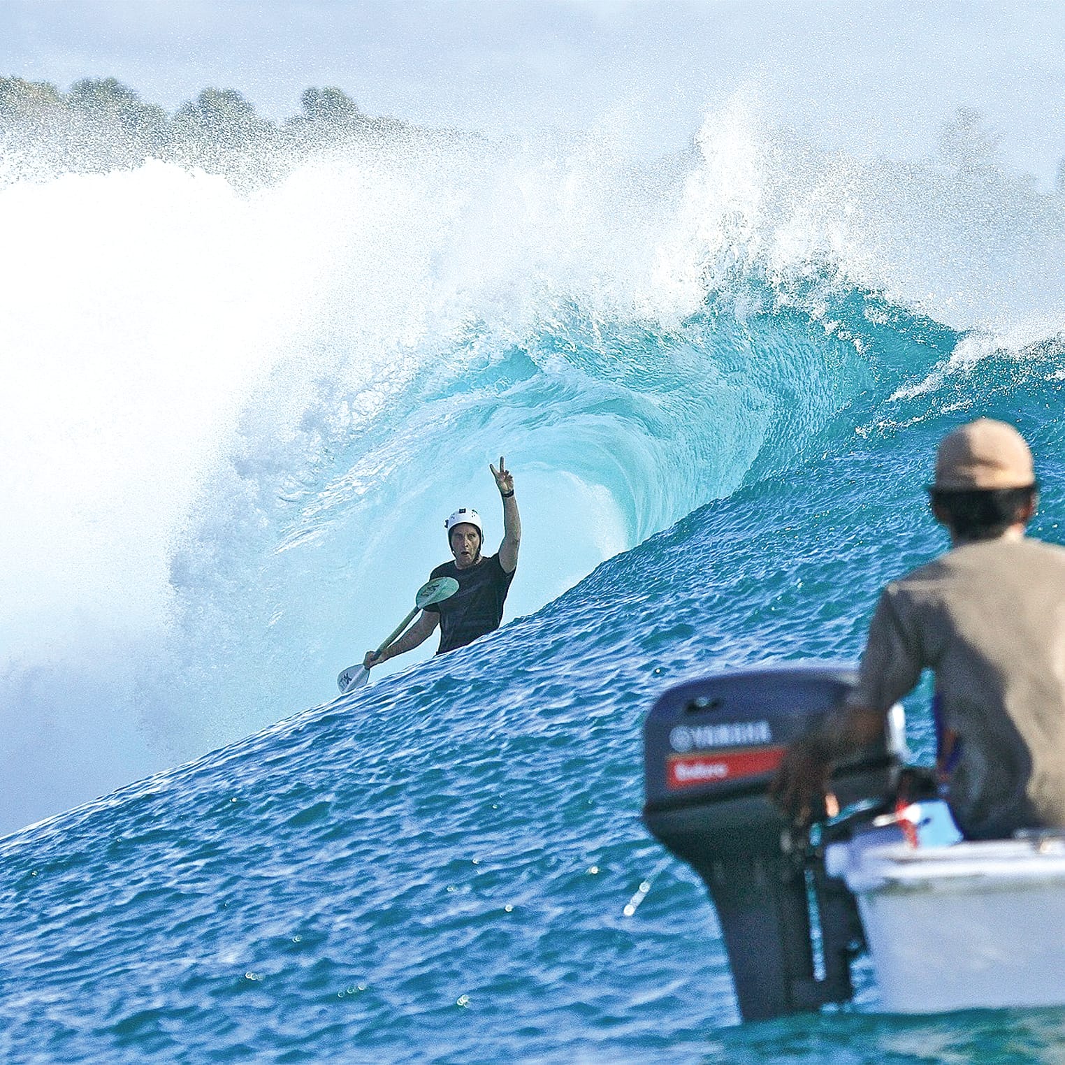 Phillip Island’s Bernard Huigsloot in action out on the water.