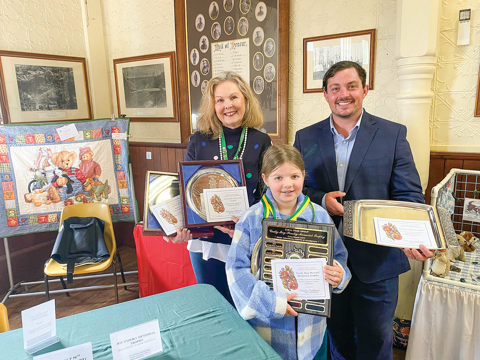 South Gippsland Shire Deputy Mayor with Sally Matthews and Edwina Rossiter.