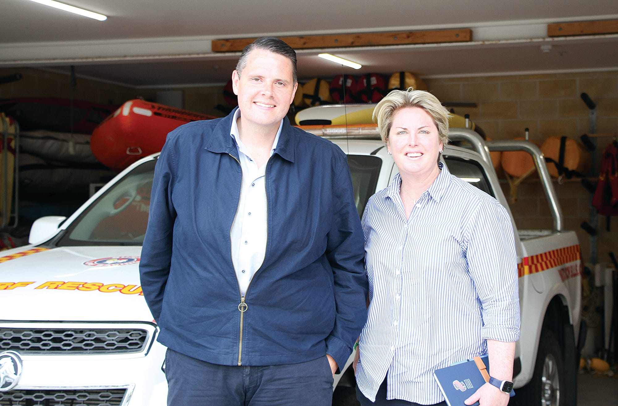 Liberal Shadow Minister for Environment and Climate Change James Newbury with endorsed Liberal candidate for the seat of Monash Mary Aldred. B05_4624