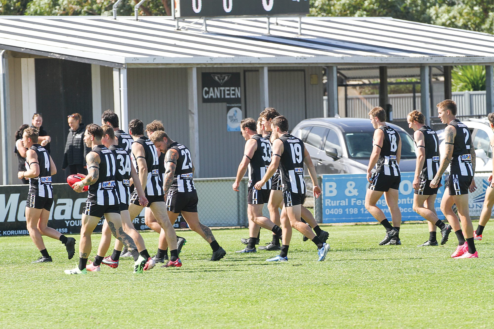 Dalyston at home for Round 1 celebrating past players in the 2015 Premiership. B49_1425