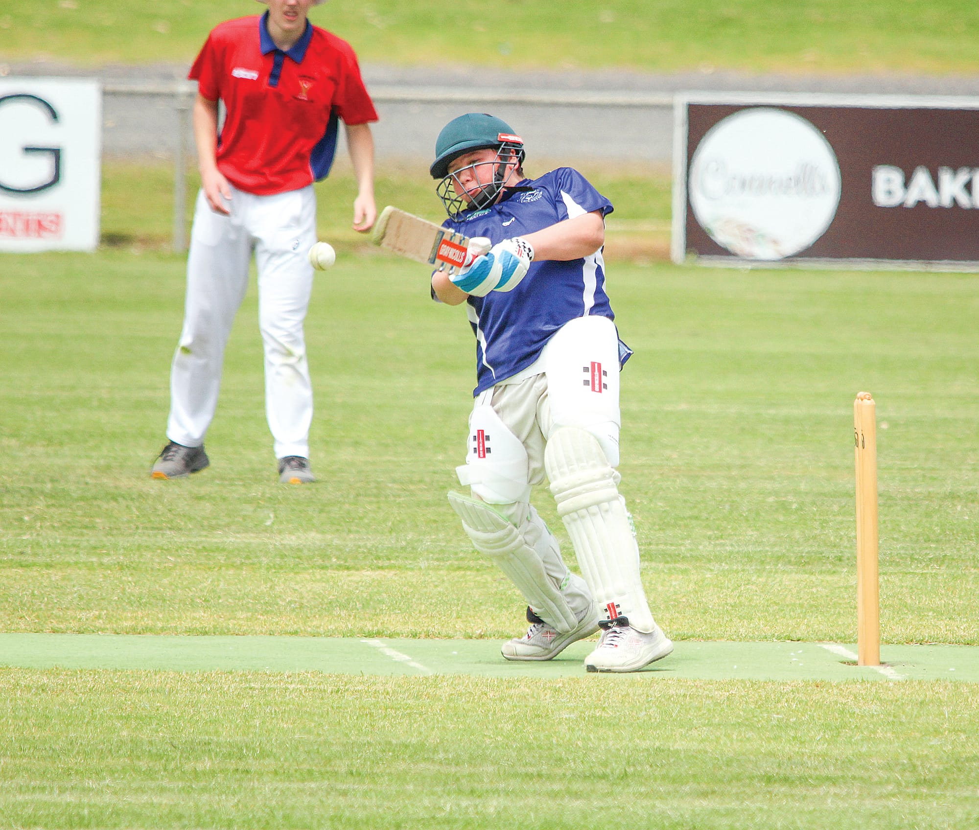 11-year-old Cruz Bettles plays a brilliant pull shot in his side’s win over Glen Alvie. B41_5022